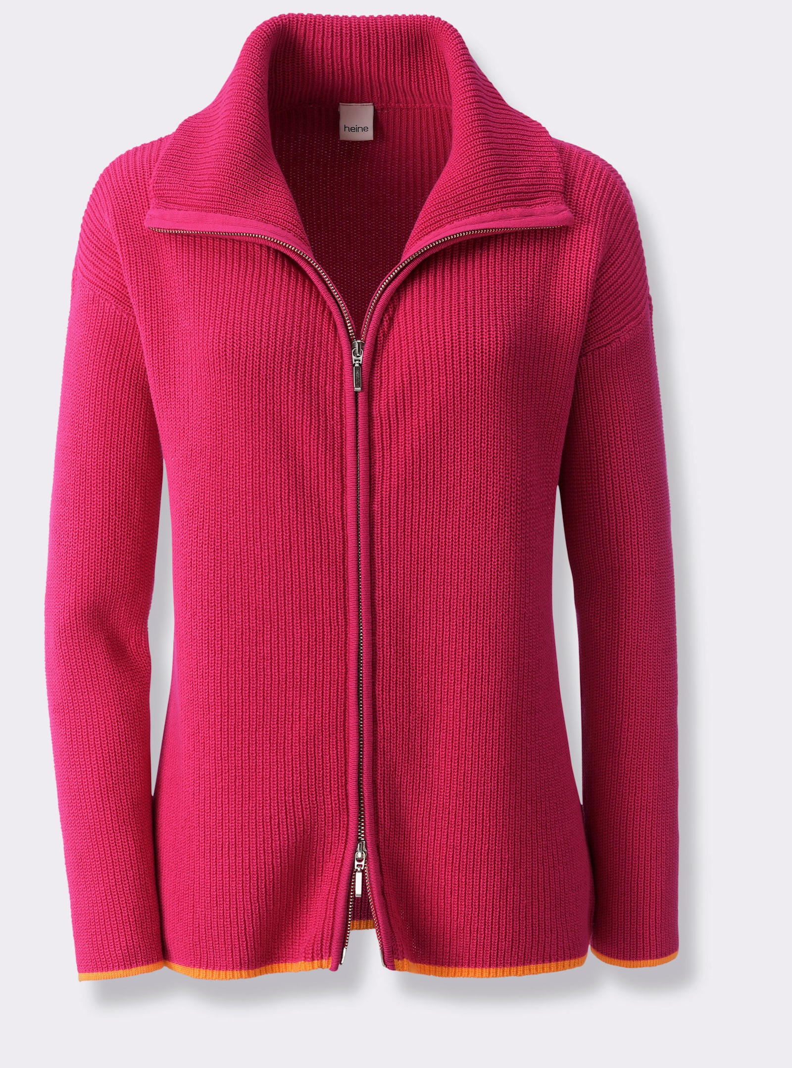 heine Cardigan mit 2-Wege-Zipper - pink