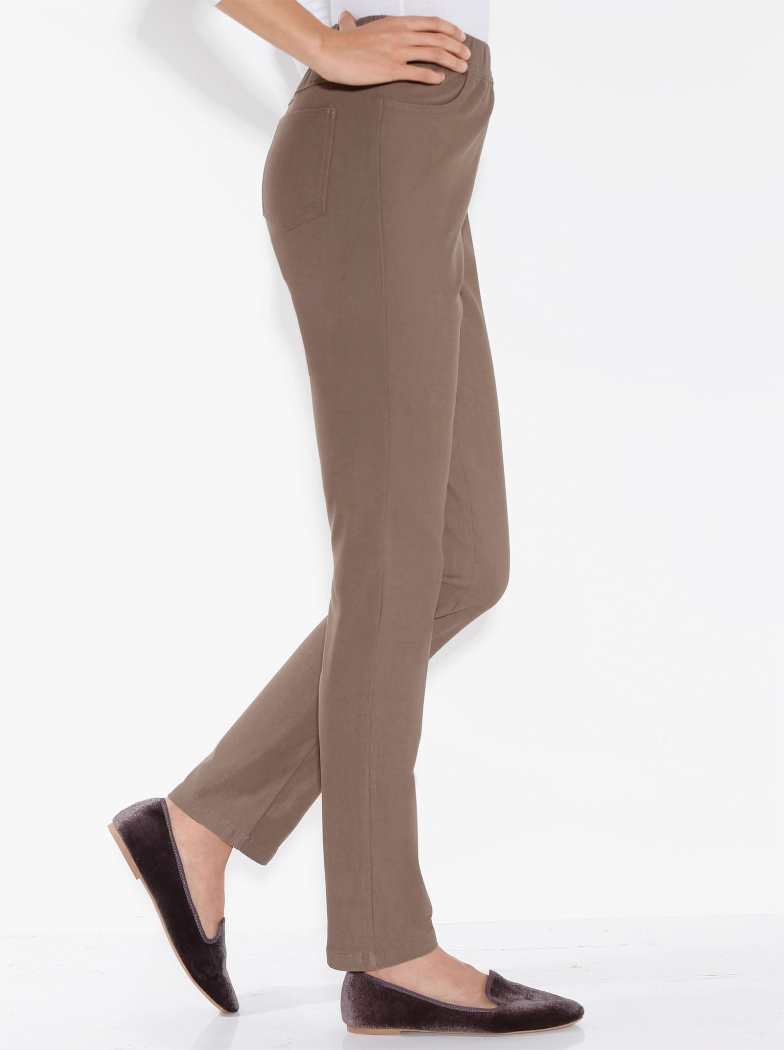 Broek van binnen opgeruwd - taupe