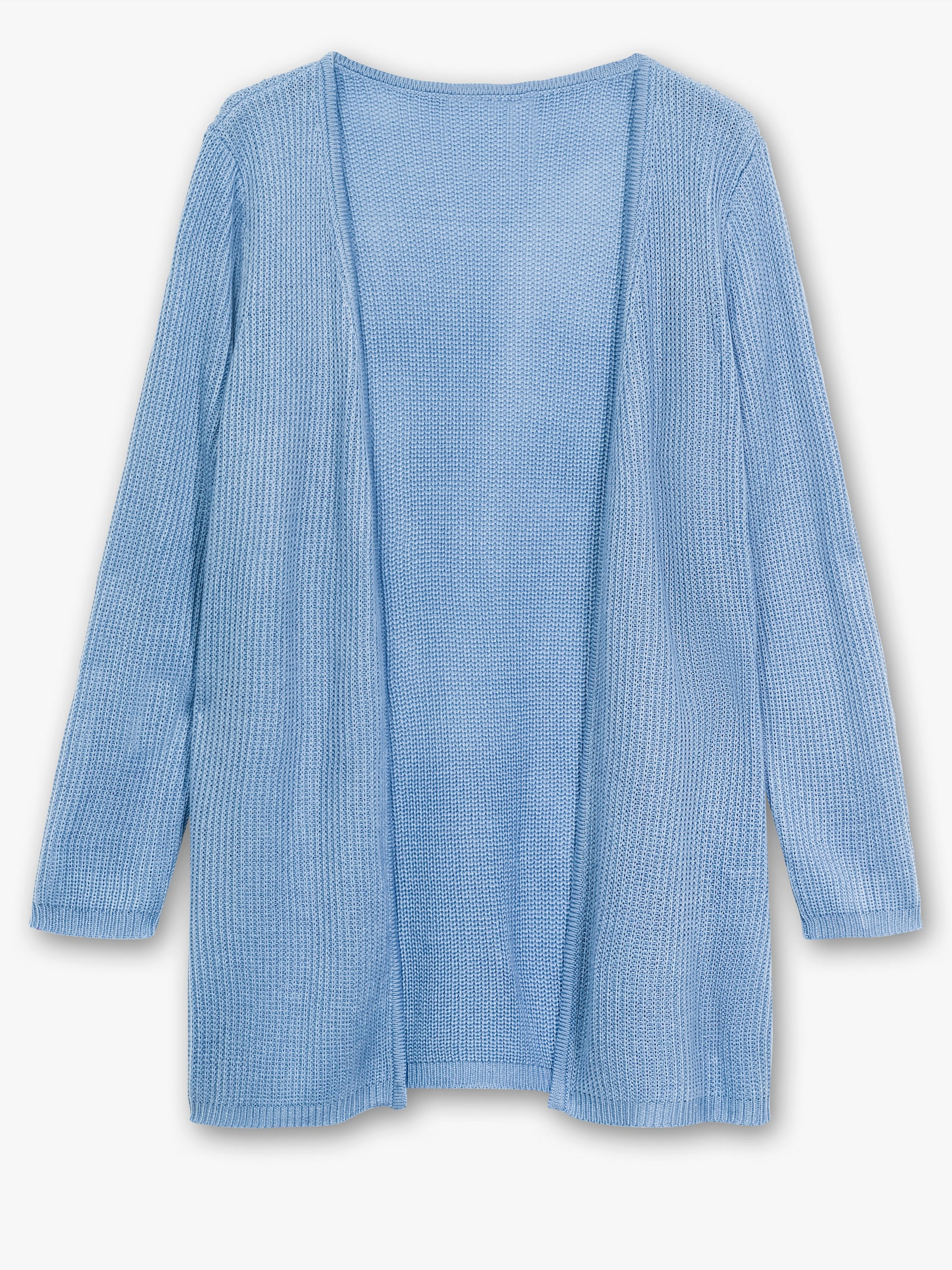 Strickjacke mit gerippten Abschlüssen - bleu