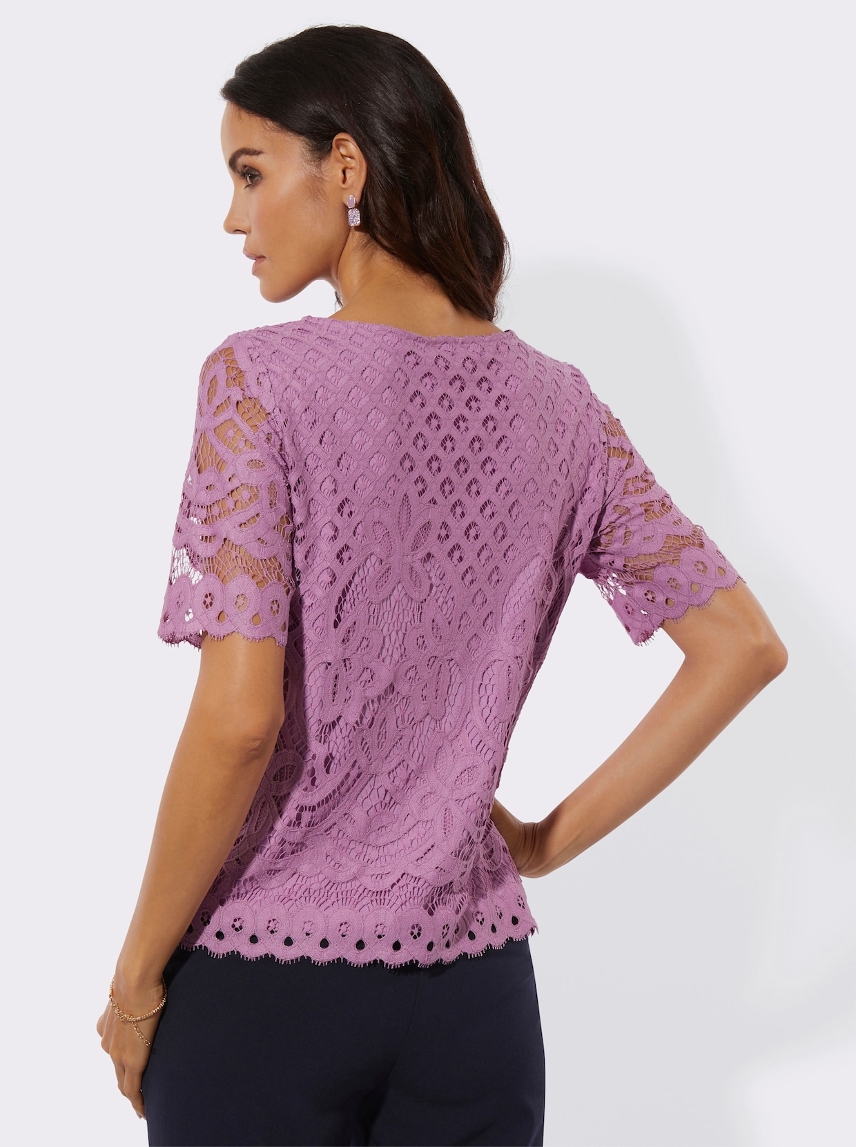 Spitzenshirt - orchidee