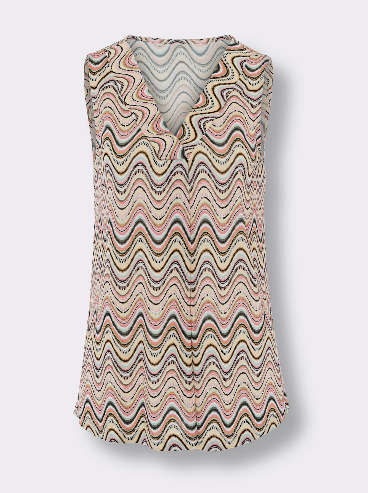 heine Shirttop - flamingo/zwart bedrukt