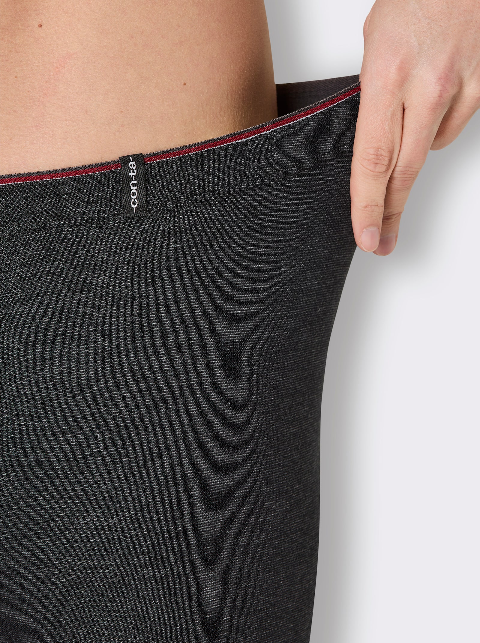 3/4 Unterhose - anthrazit-geringelt