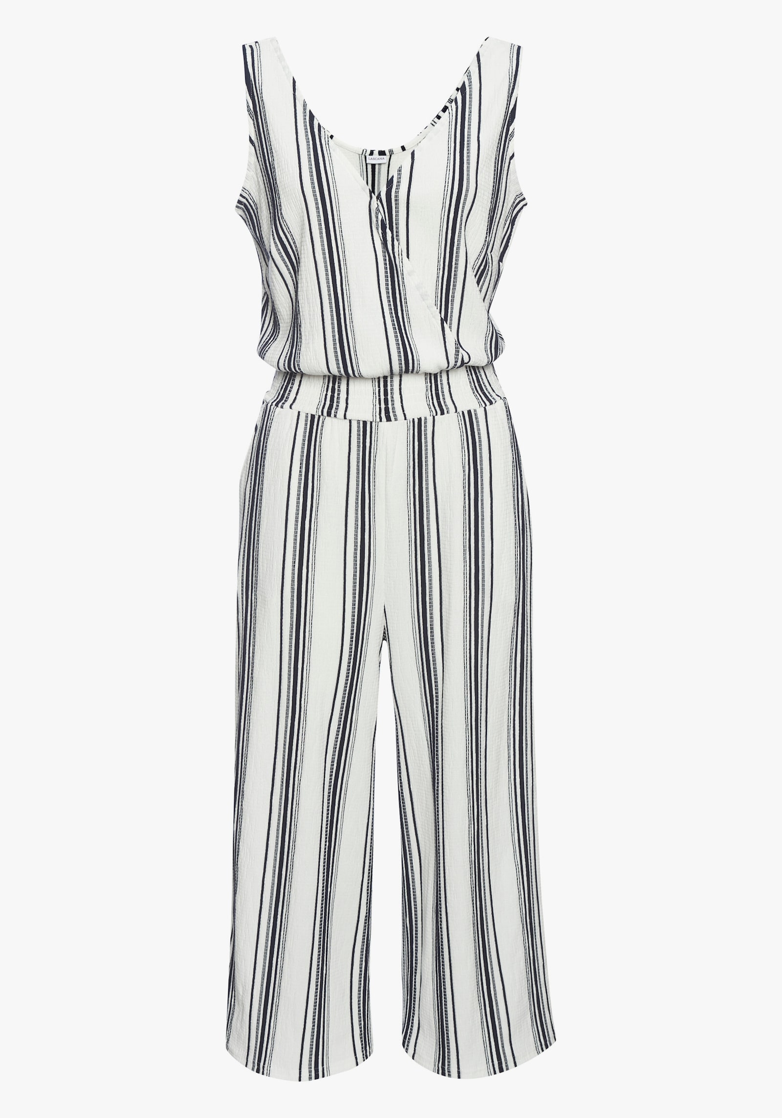 LASCANA Culotte-Overall - weiß-marine gestreift