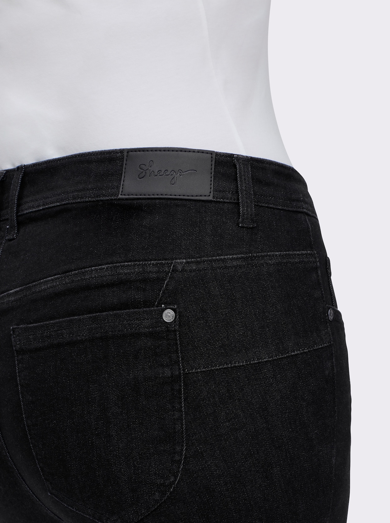 sheego Jeans - blue-stone-washed