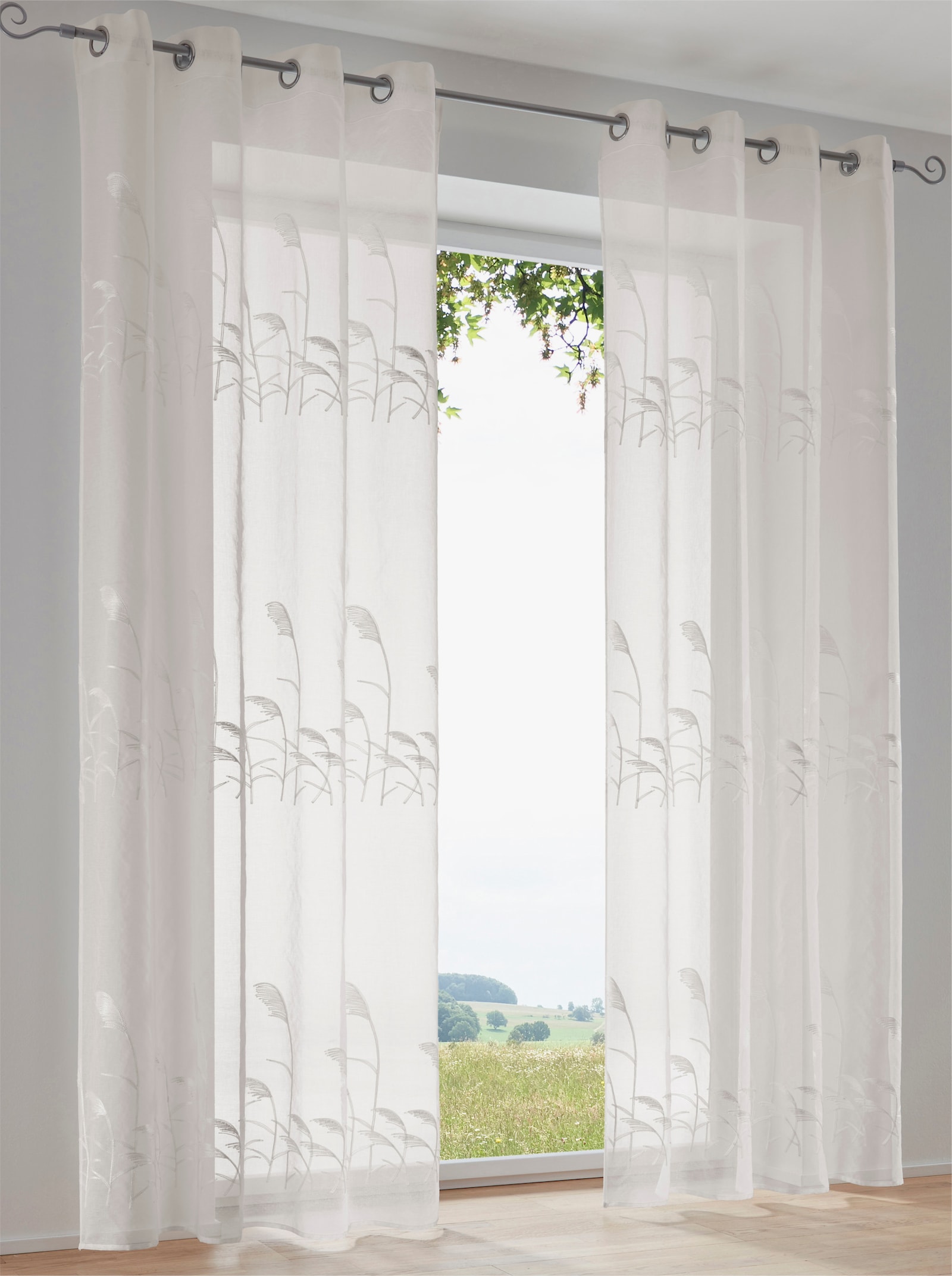 heine home Decoratieve vitrage - offwhite