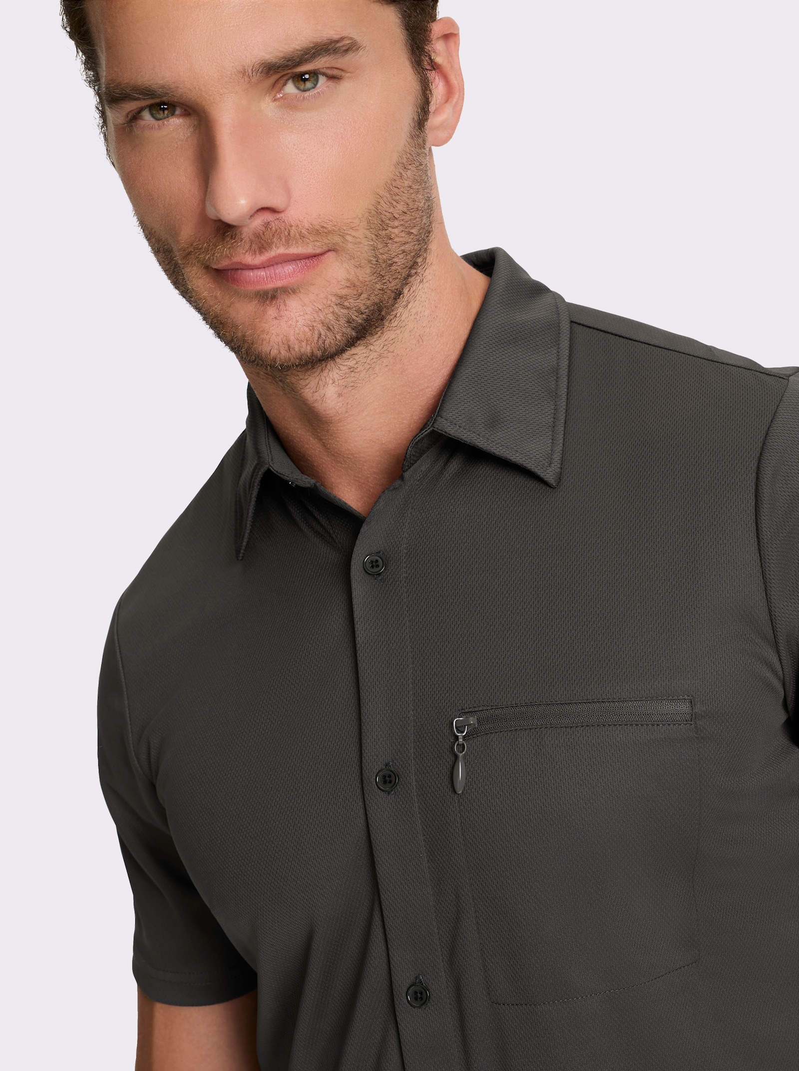 Catamaran Sports Funktionsshirt in Wabenstruktur - graphit