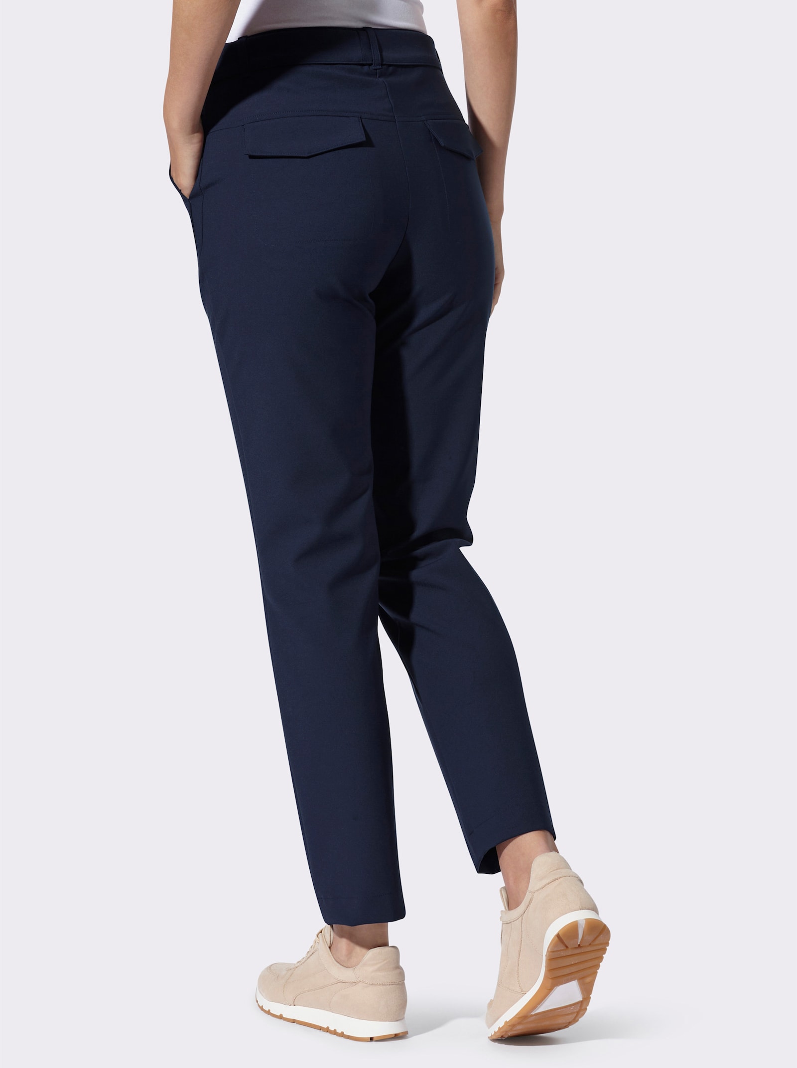 heine Schlupfhose mit Bindegürtel - marine