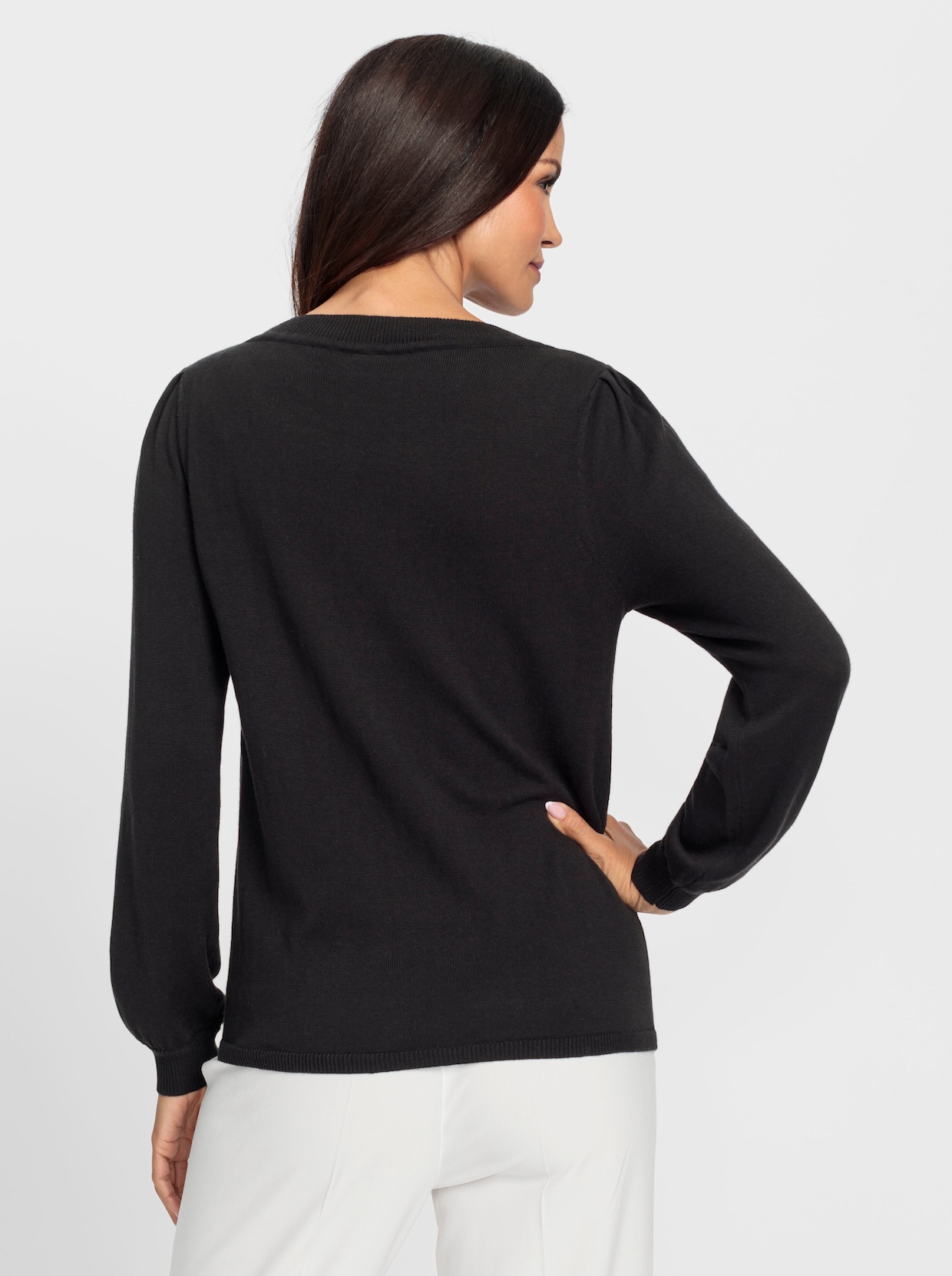 heine Pull en tricot fin - noir