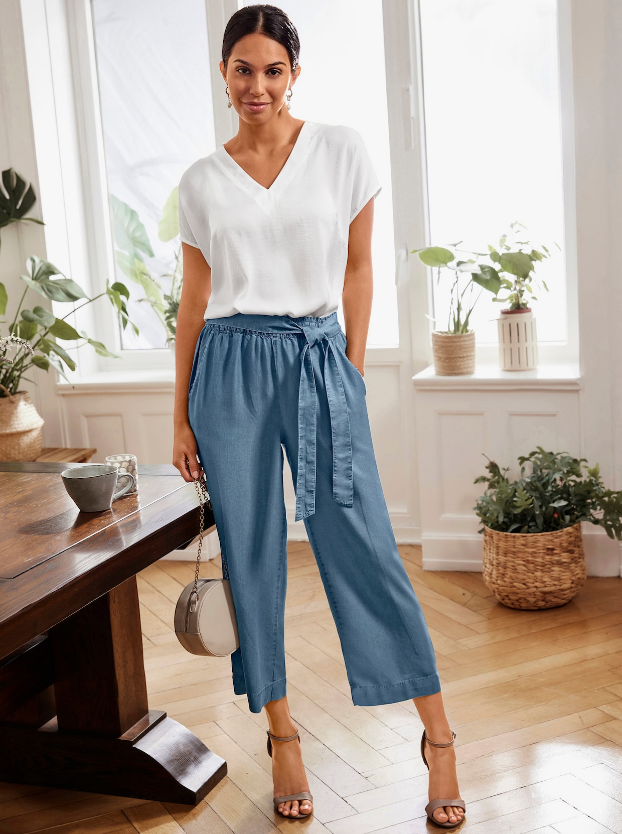 Culotte - jeansblau