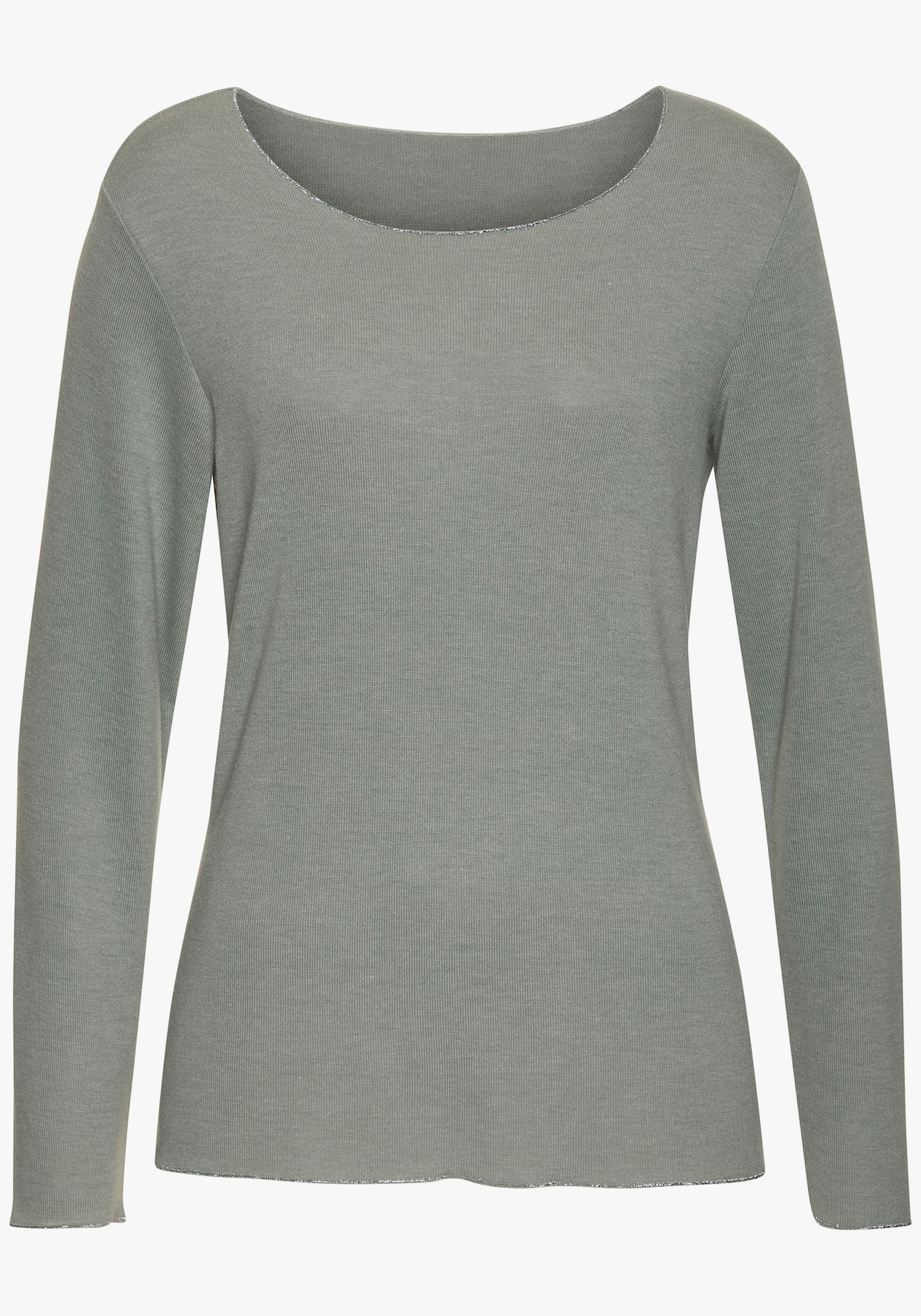 LASCANA Shirt met lange mouwen - lindegroen