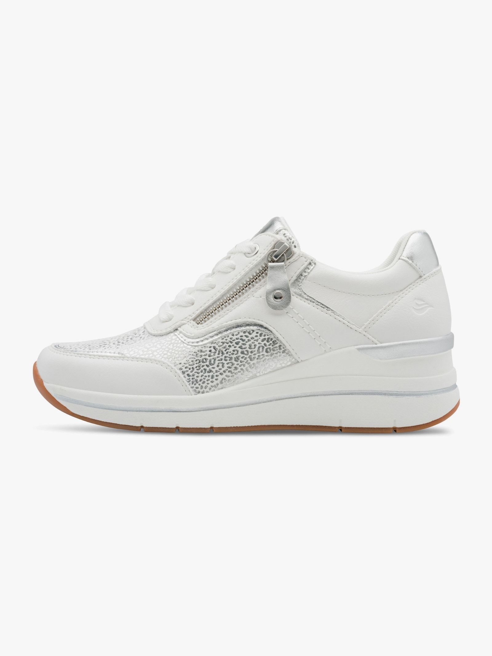 Jana Sneaker mit Zipper - weiß