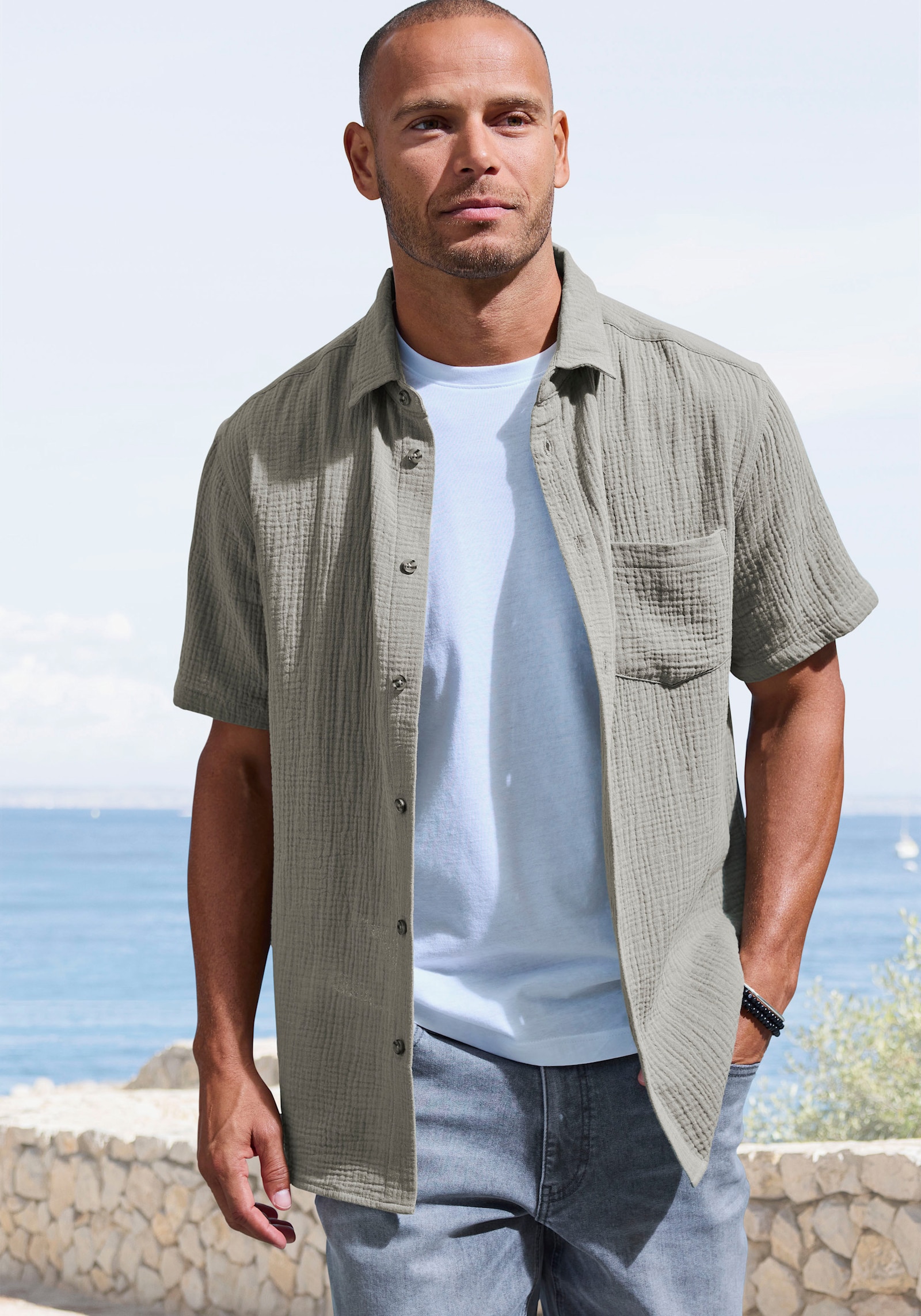 Beachtime Kurzarmhemd - salbei