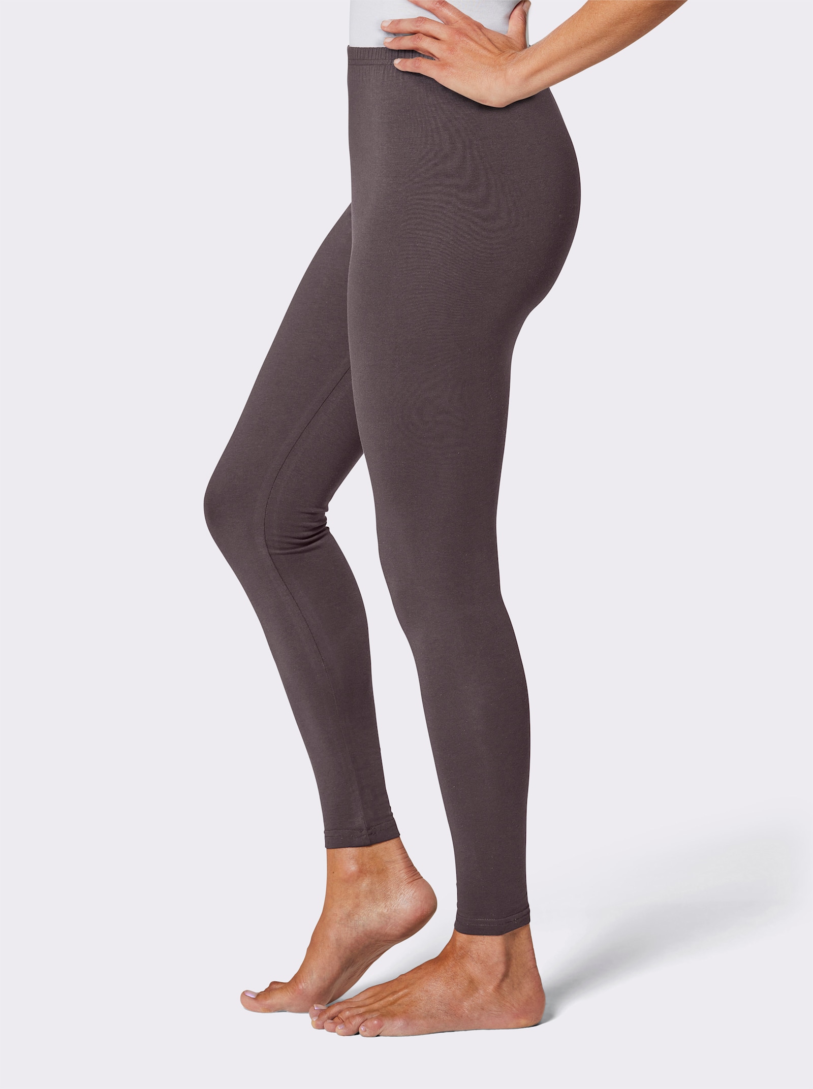 Leggings mit Dehnbund - taupe