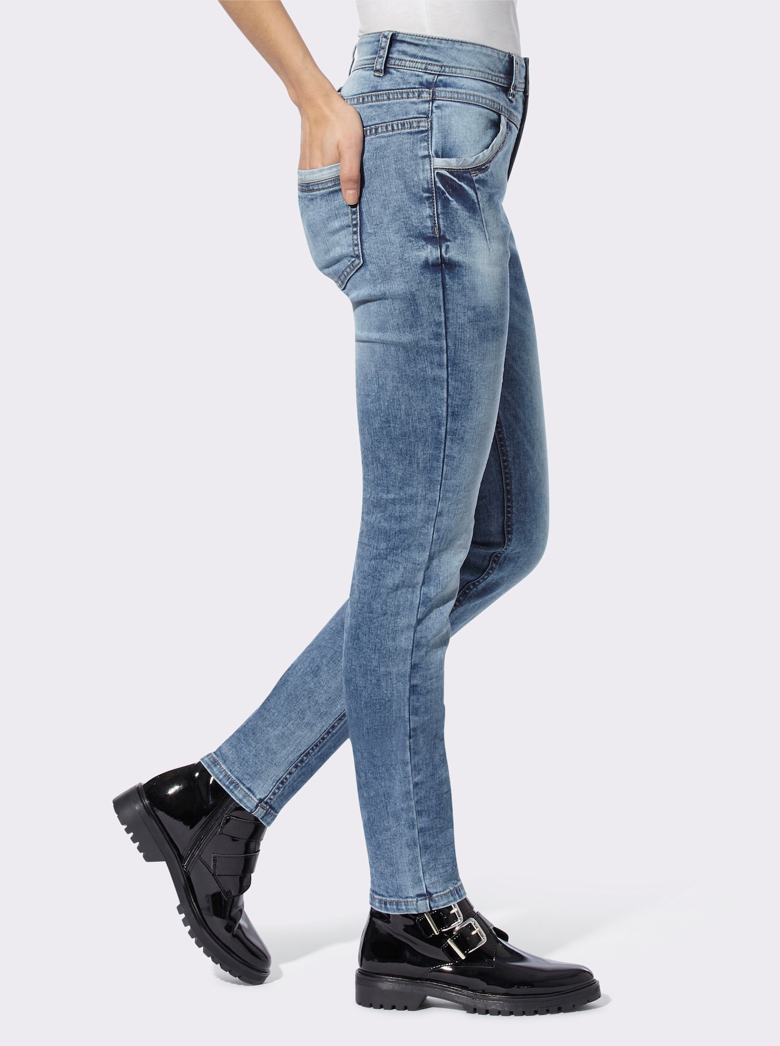 heine Jeans mit Stretch-Anteil - blue-bleached