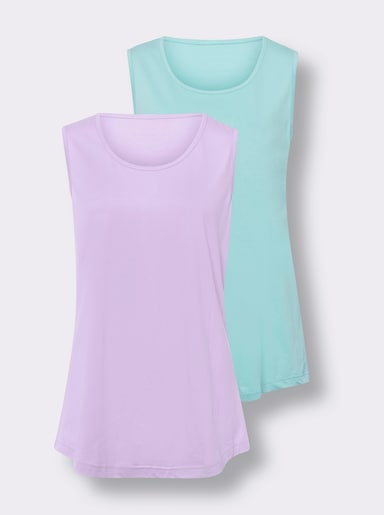 Lange top - lila + mint