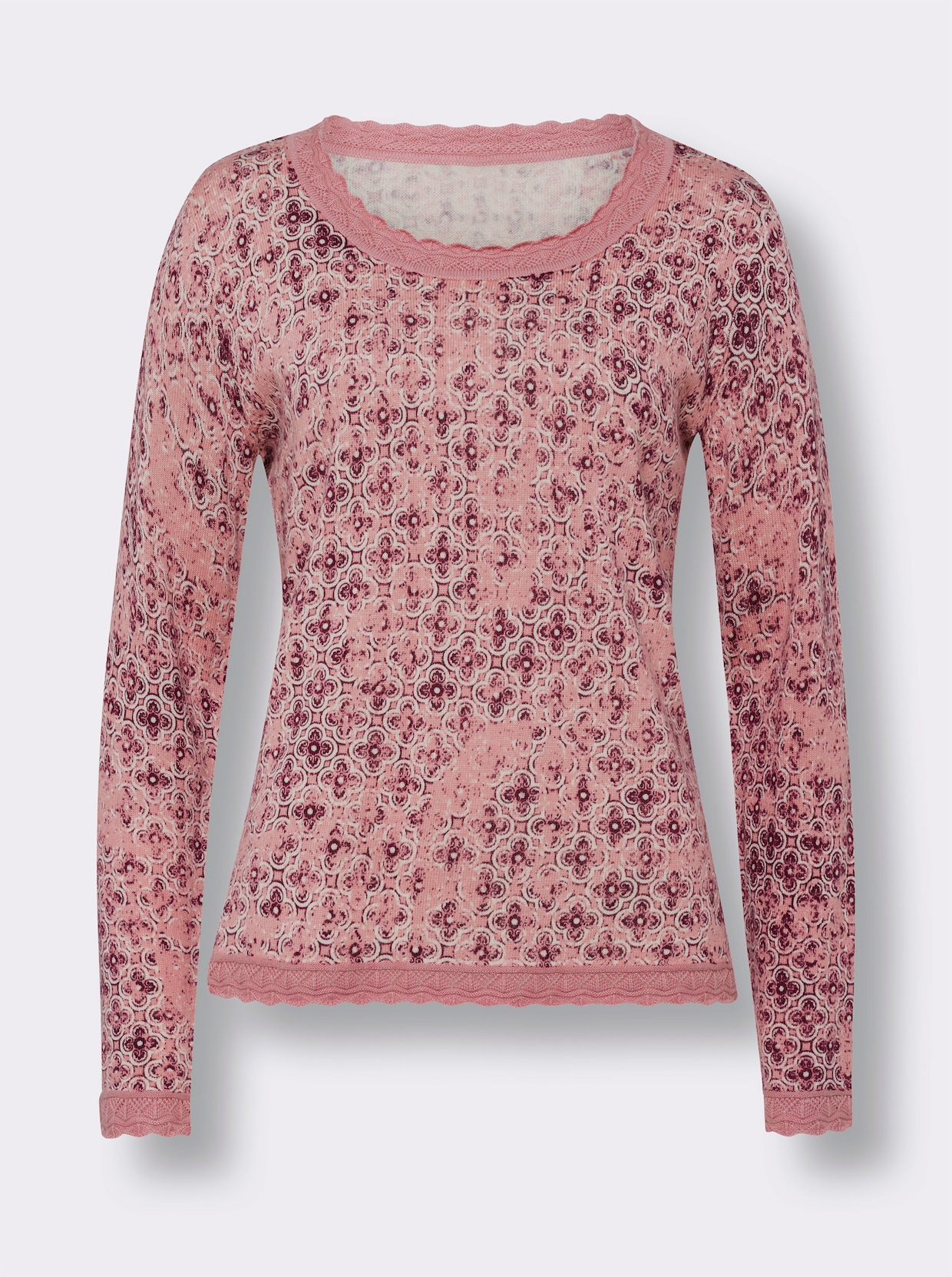 heine Pullover met lange mouwen - rozenkwarts/champagne bedrukt