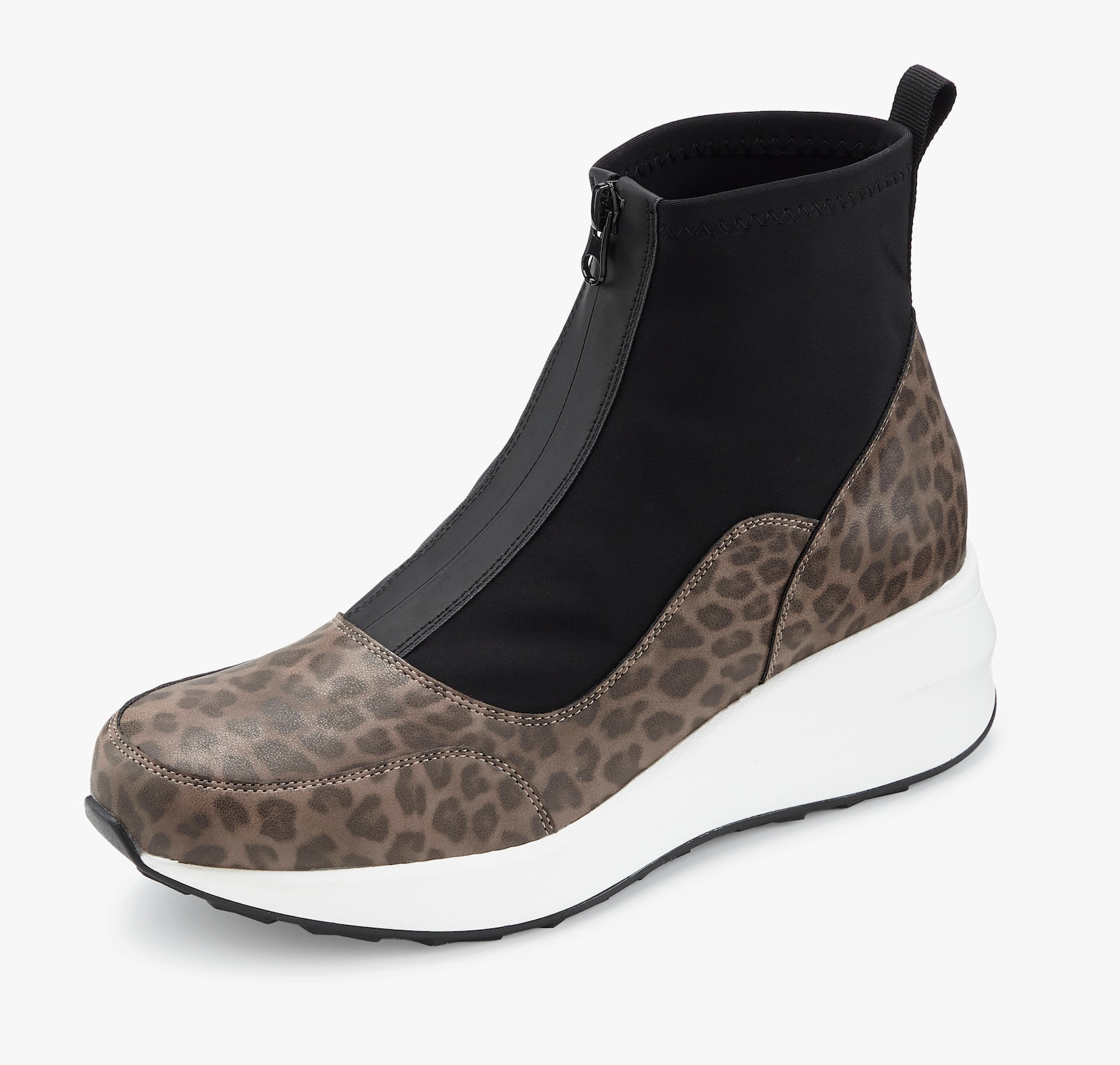 LASCANA Stiefelette - leo/schwarz