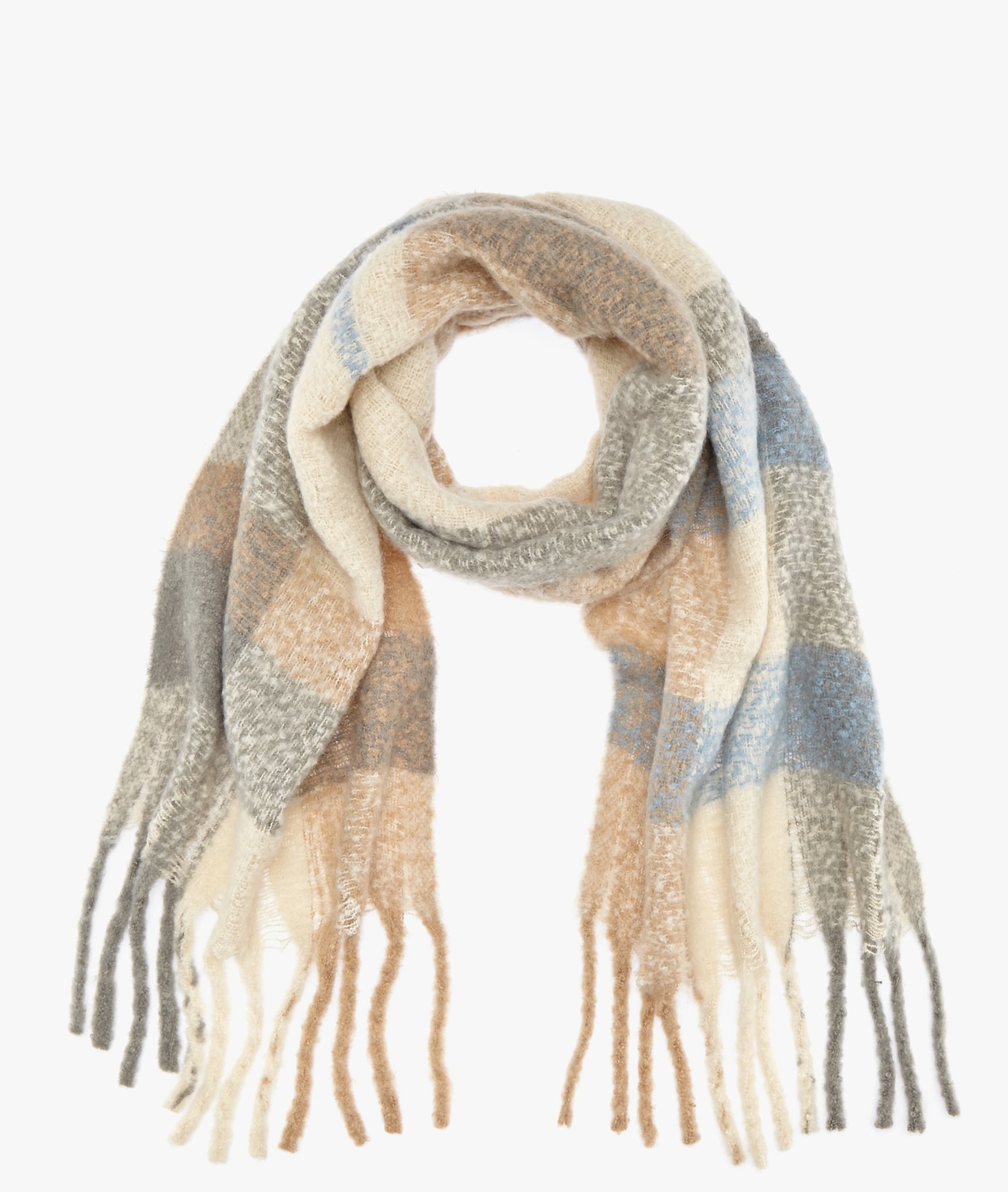 LASCANA Modeschal - beige-hellblau-ecru