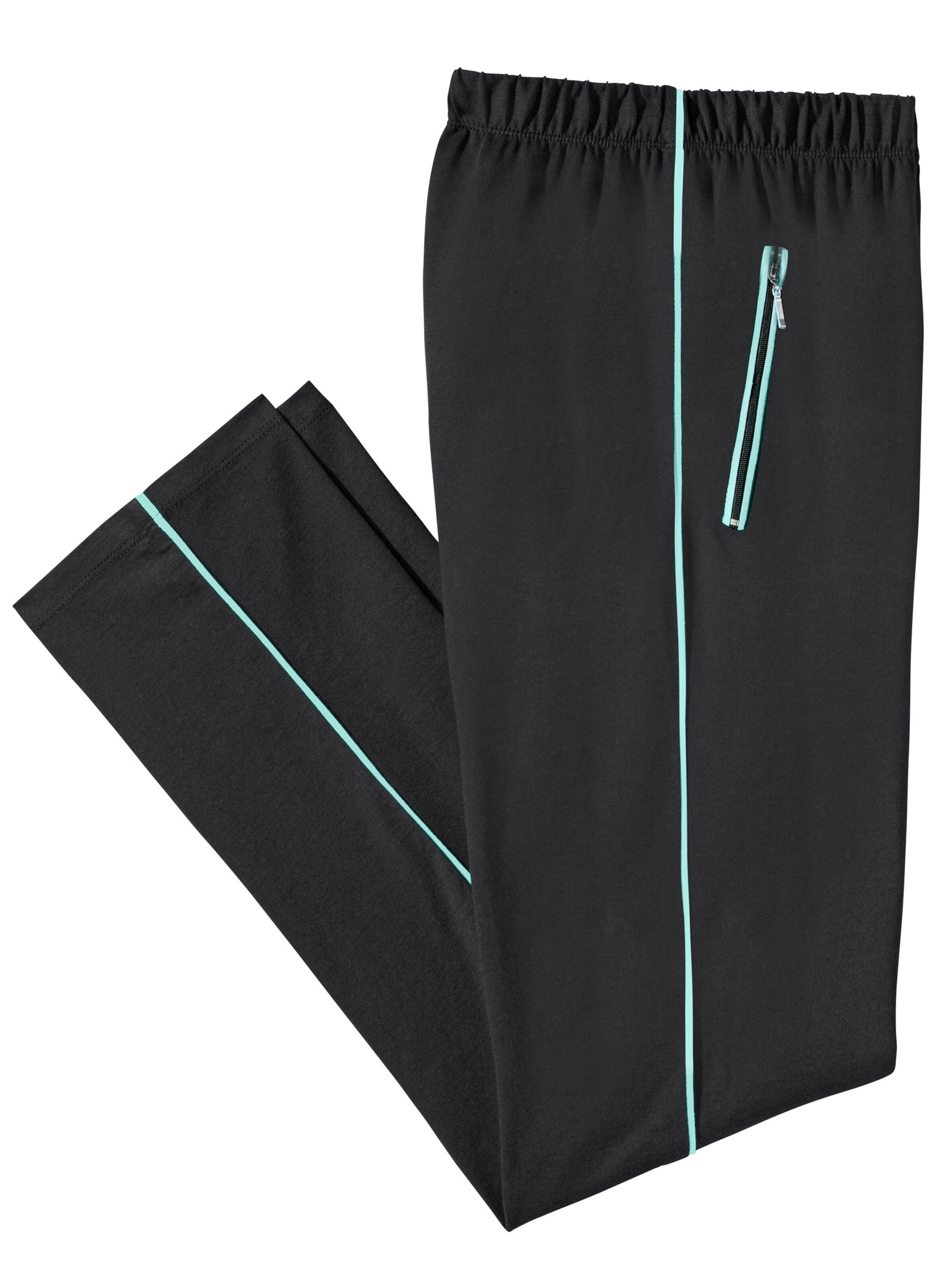 Freizeithose - schwarz-mint