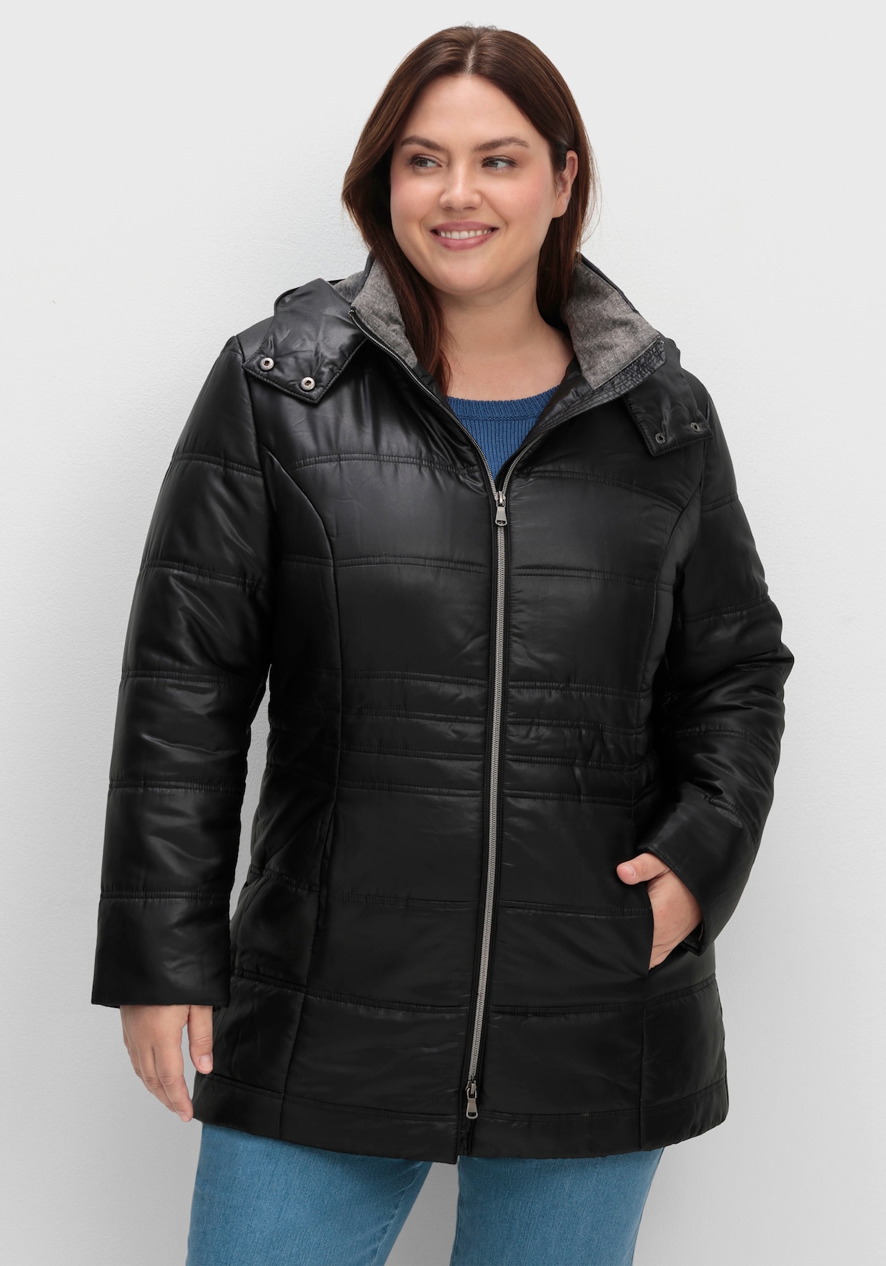 Longjacke - schwarz