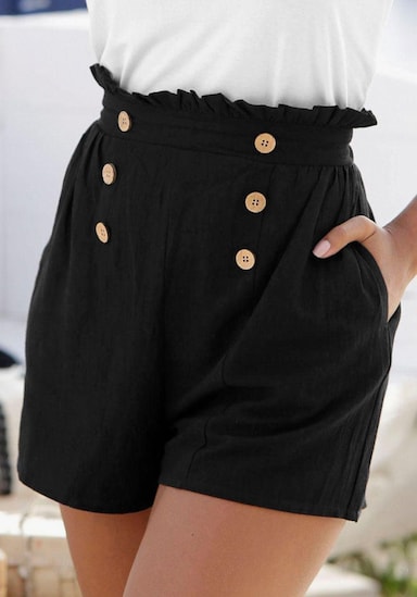 LASCANA Shorts - schwarz