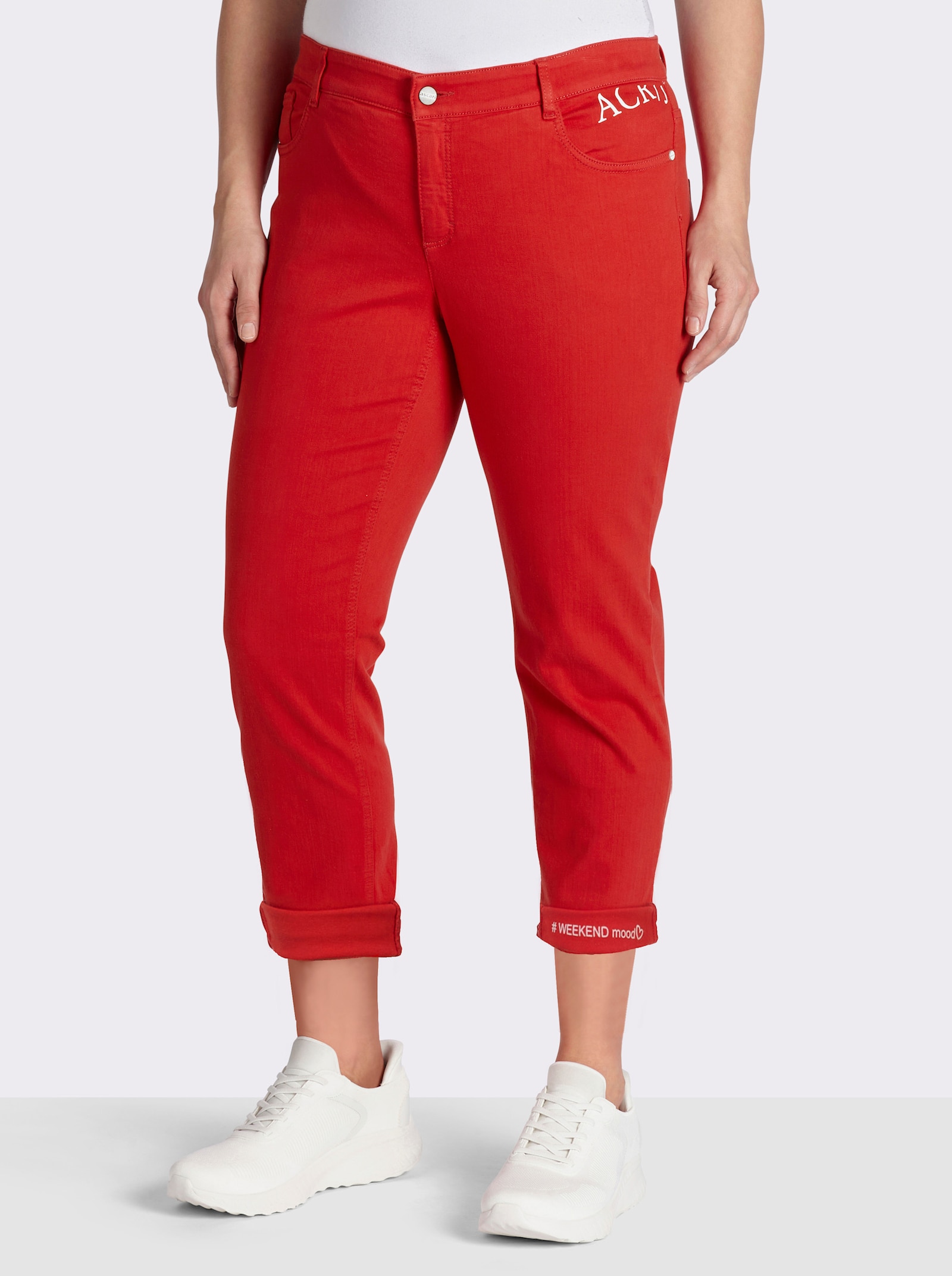 Ascari 5-Pocket-Jeans mit Push-up-Effekt - rot