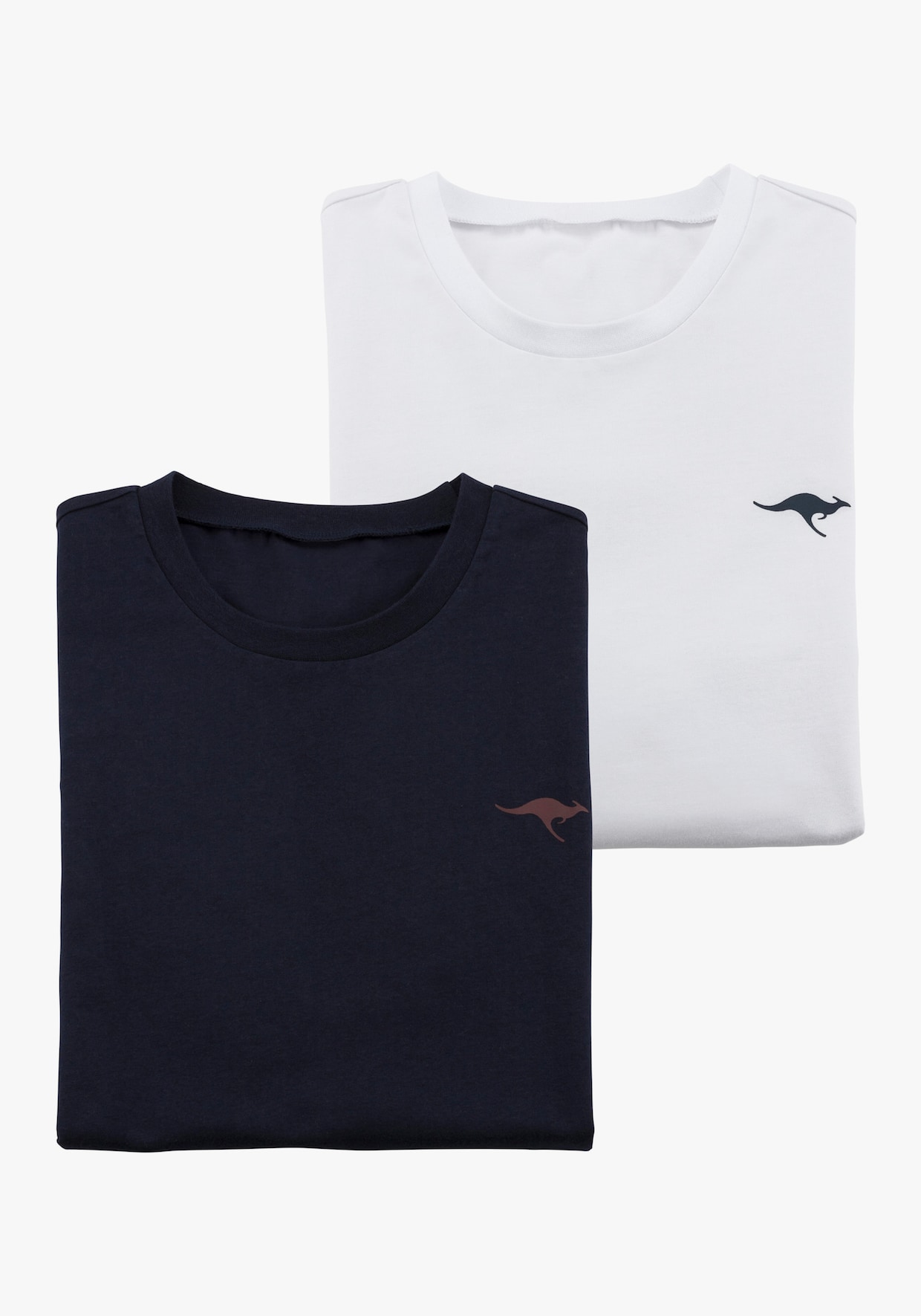 KangaROOS Kurzarmshirt - navy, weiß