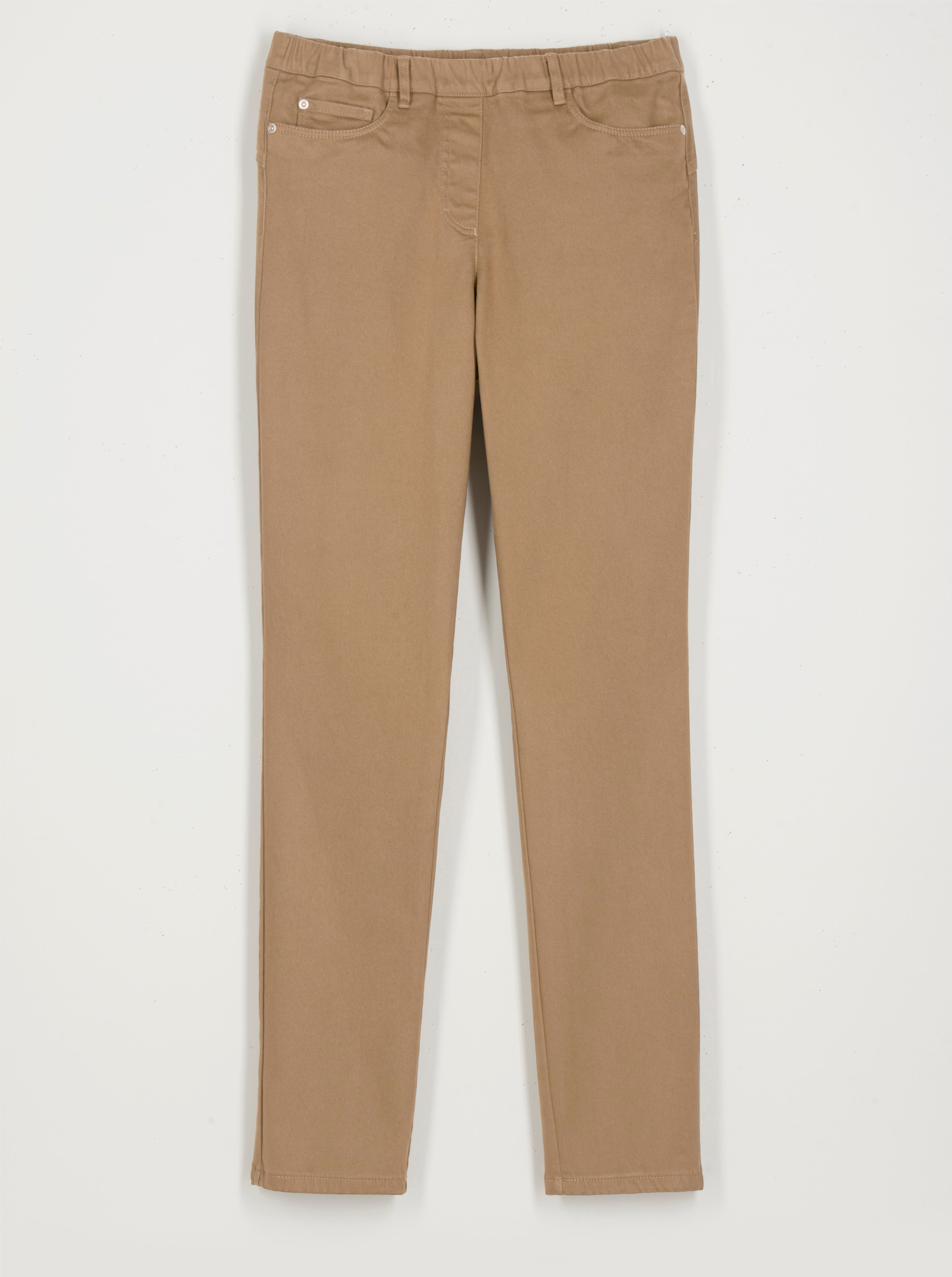 Jeans van twill - camel
