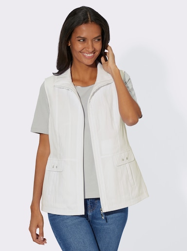 Weste mit Stehkragen - weiß