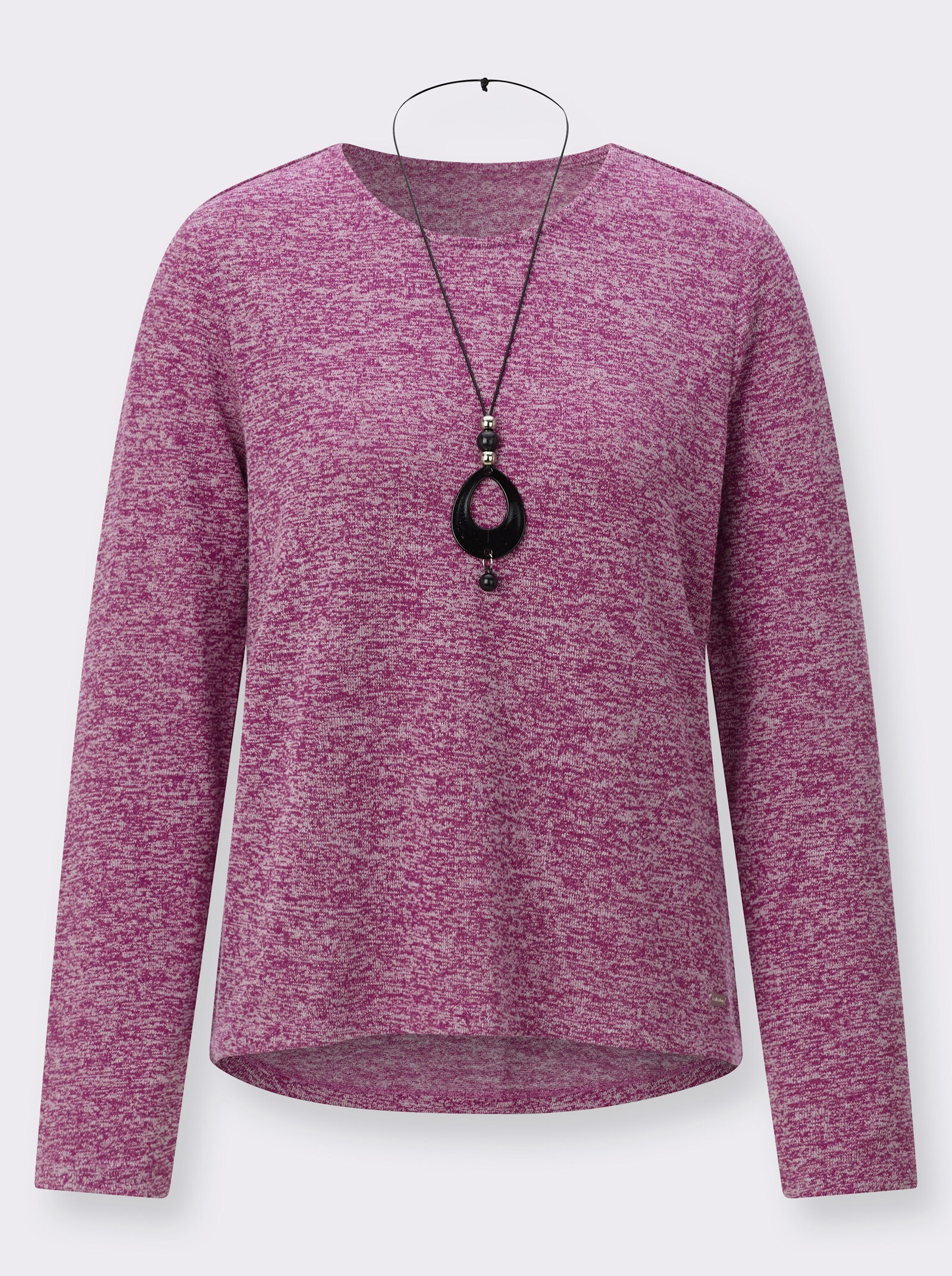 Rundhalsshirt in Melange-Qualität - erika-meliert