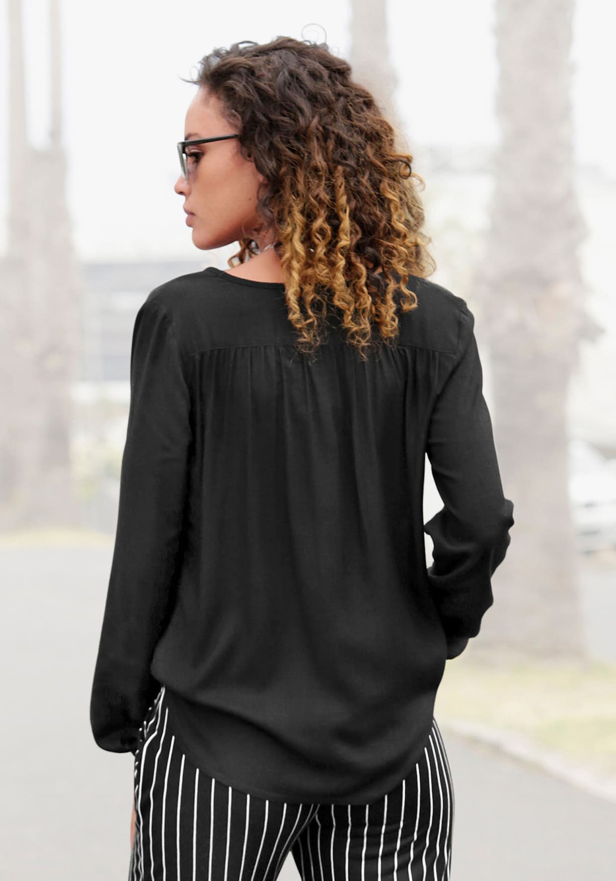 Buffalo Comfortabele blouse - zwart