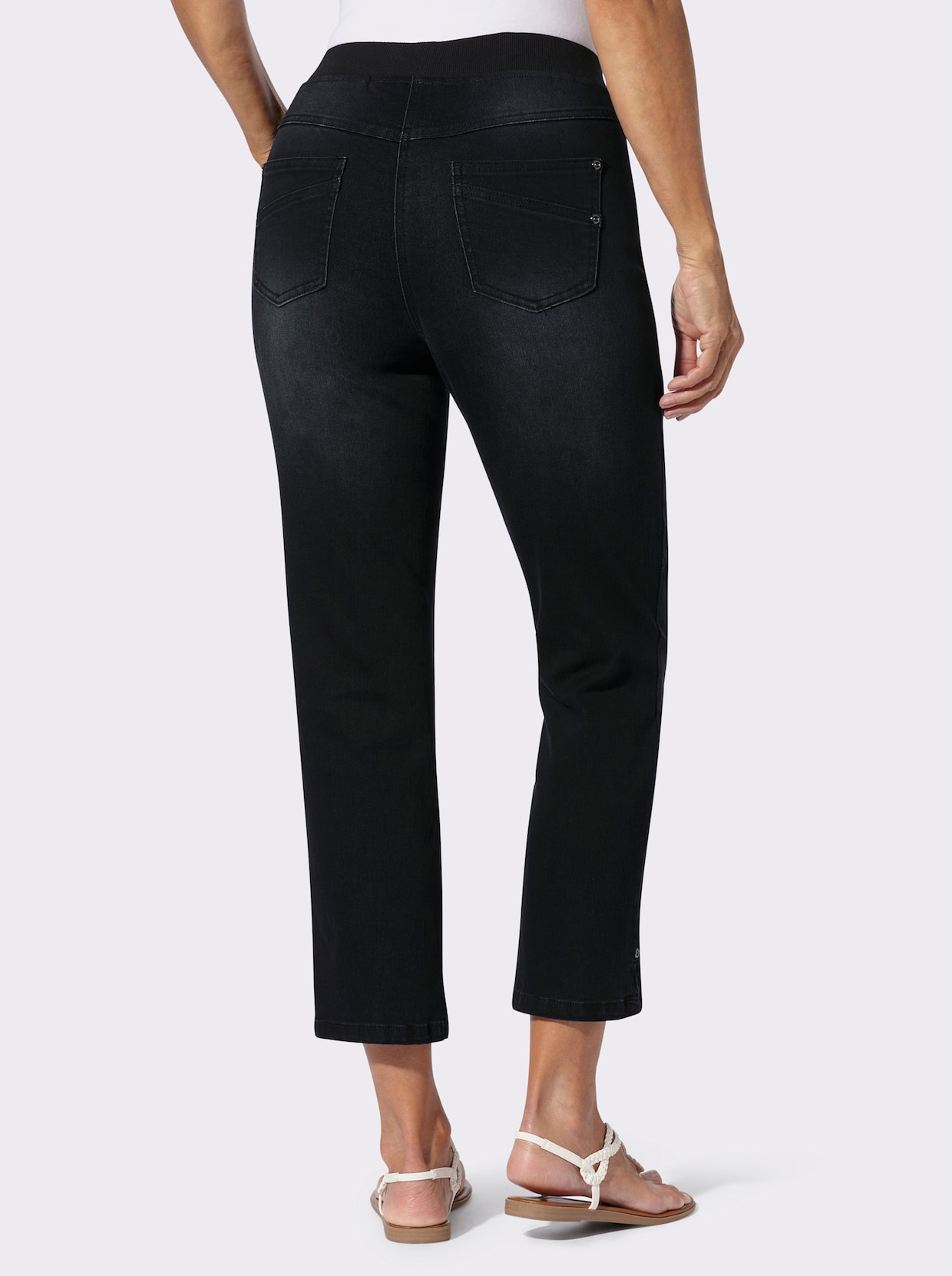 7/8-Jeans - black-denim