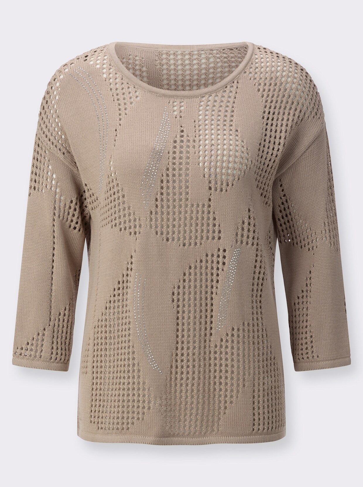 Ajourpullover - beige