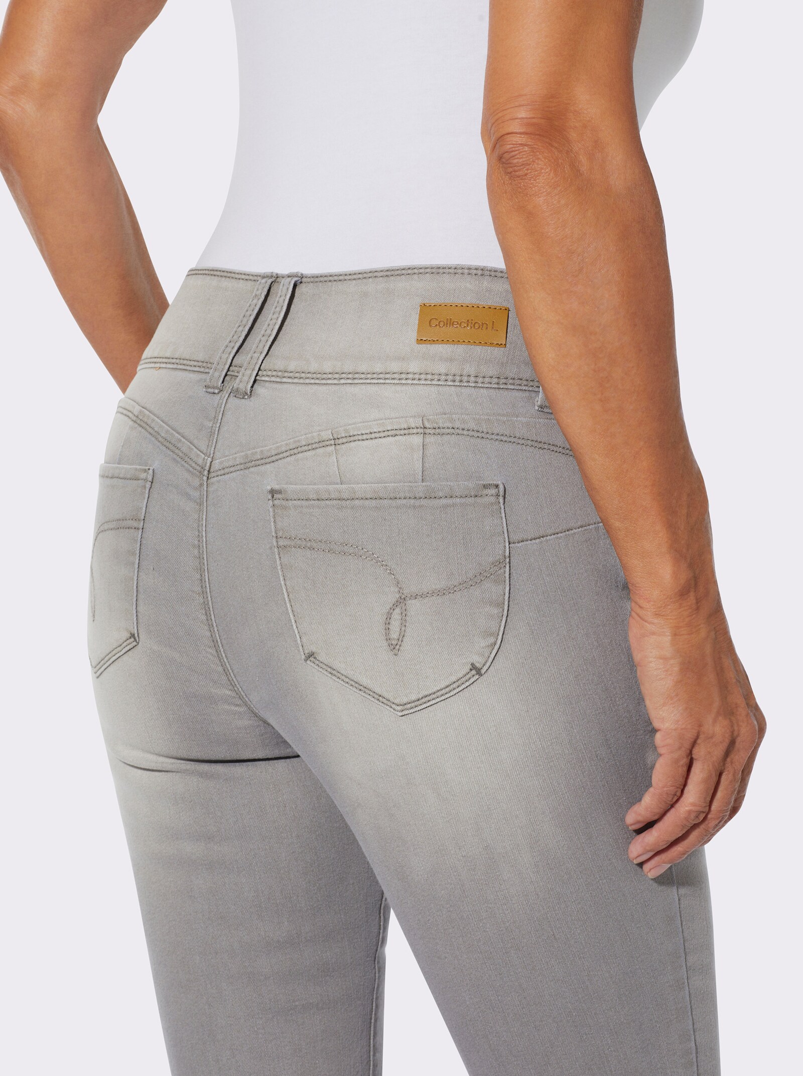 Bermudas mit gekrempeltem Saum - grey-denim