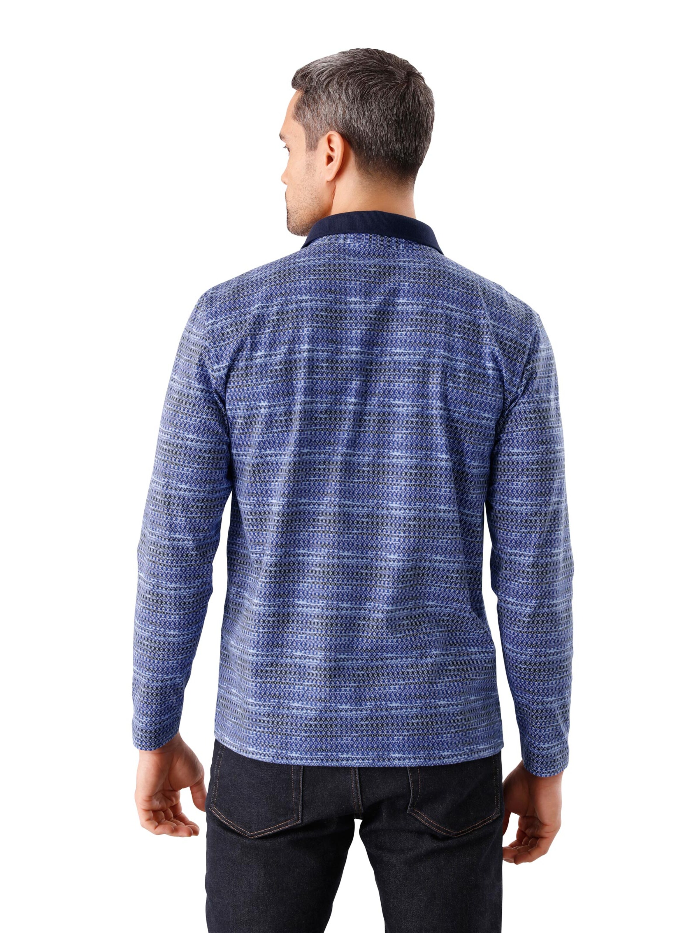 Poloshirt - blau-bedruckt