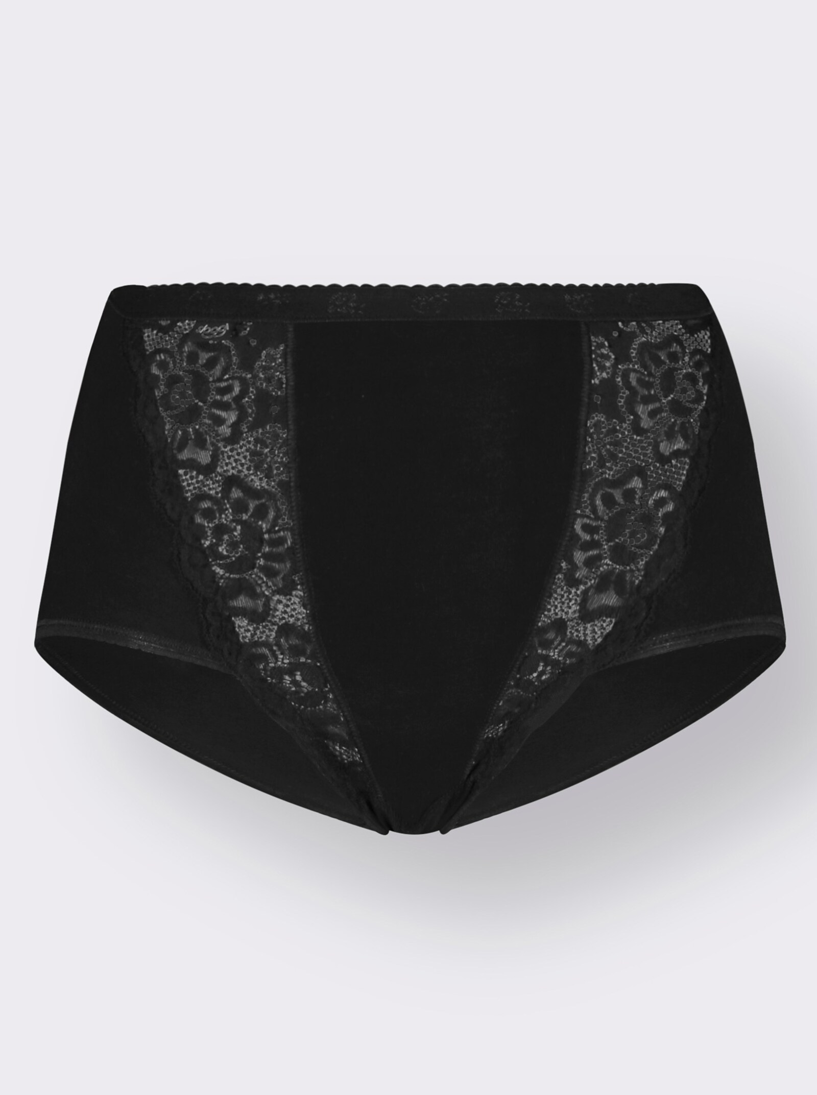 Sloggi Taillenslip mit Ziergummibund - schwarz