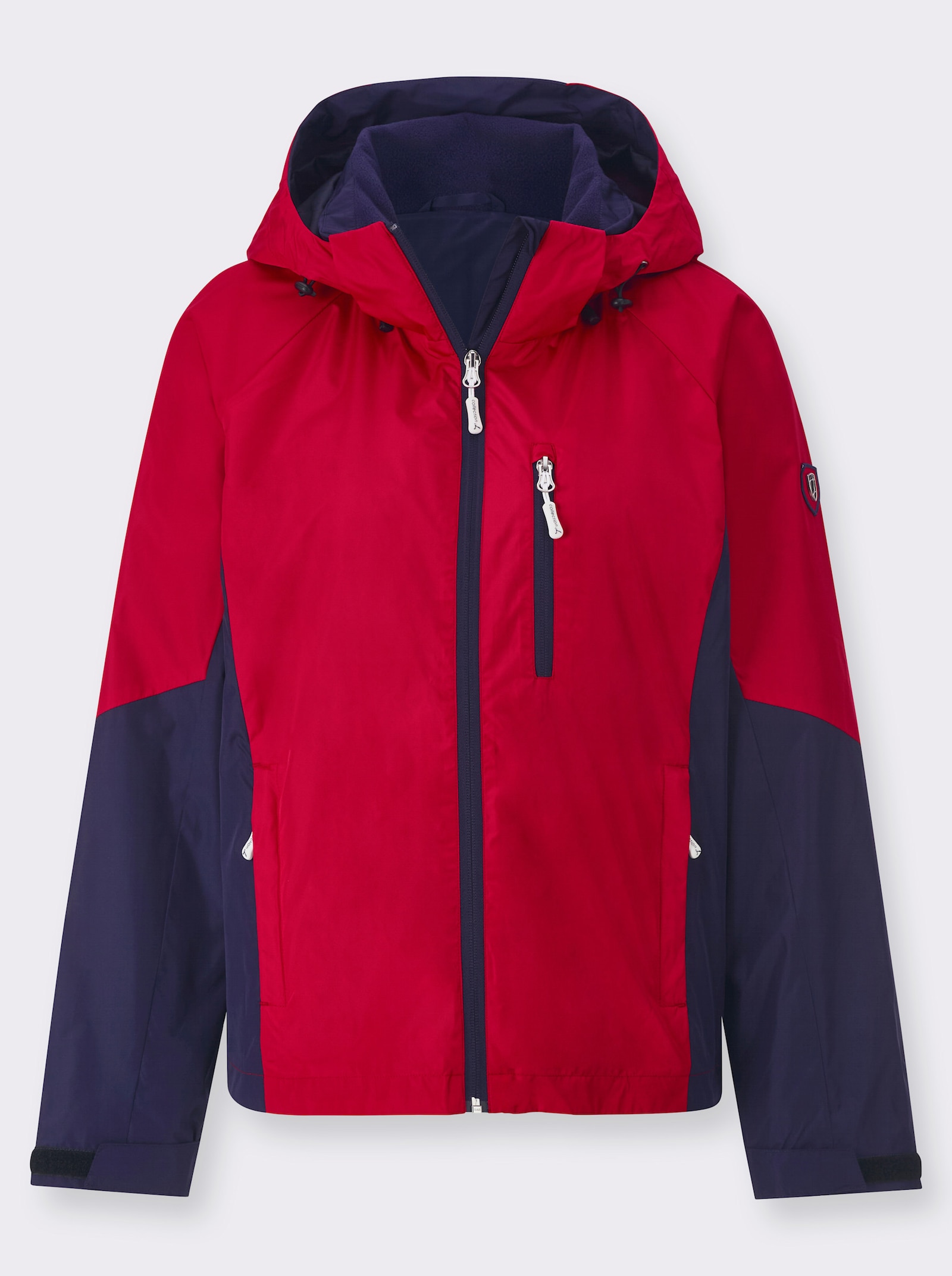 Funkčná bunda, flauš. podšívka na golieri - Červená – námornícka modrá