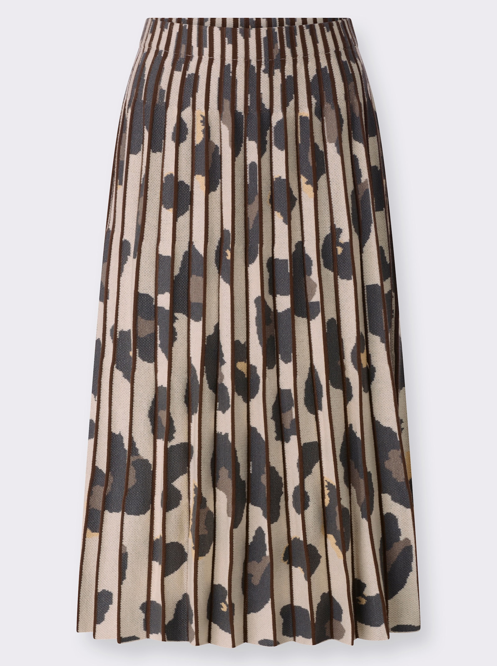 heine Strickrock mit Dehnbund - elfenbein-taupe-gemustert