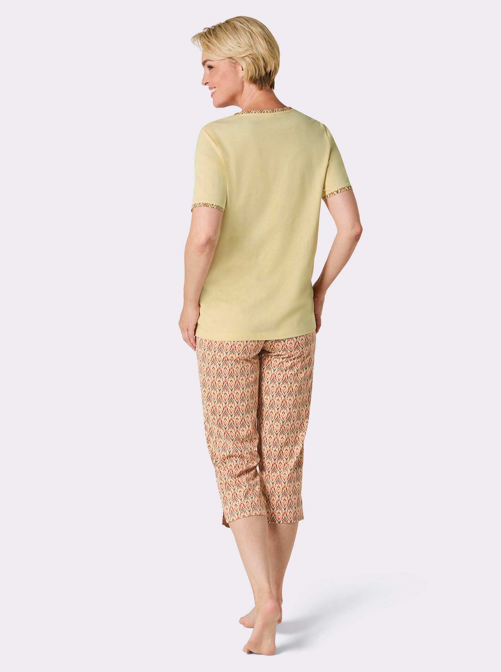 wäschepur Capripak - vanille/apricot bedrukt