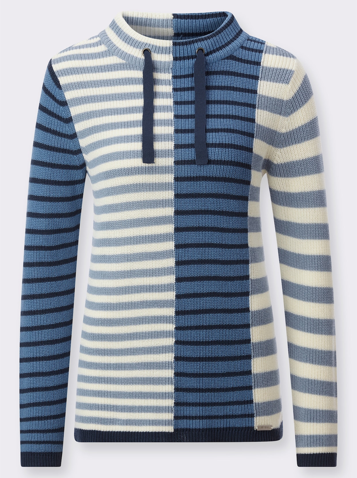 Pullover met lange mouwen - bleu/middenblauw gestreept