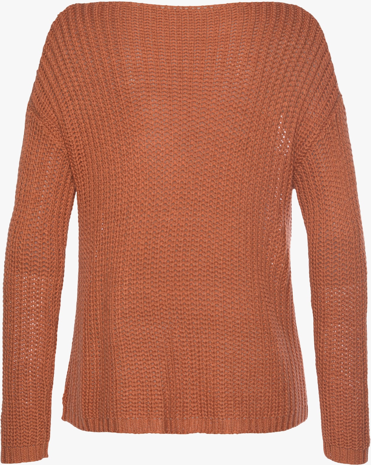 LASCANA Pullover met ronde hals - oranjerood