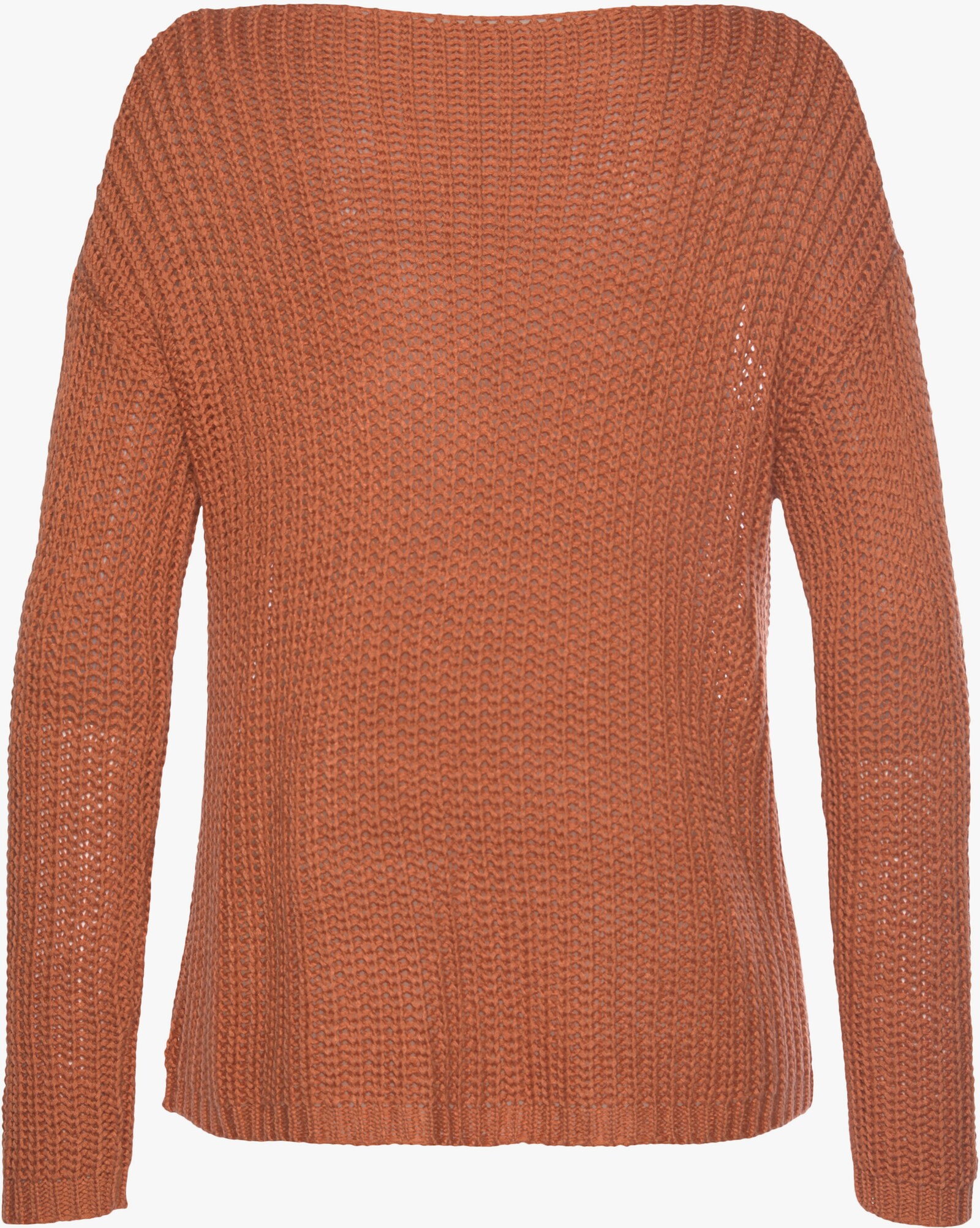 LASCANA Rundhalspullover - rostorange