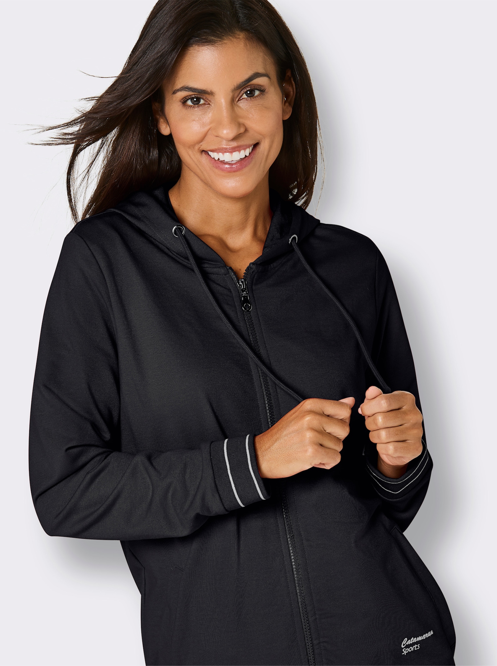 Catamaran Sports Sweatjacke mit Kapuze - schwarz