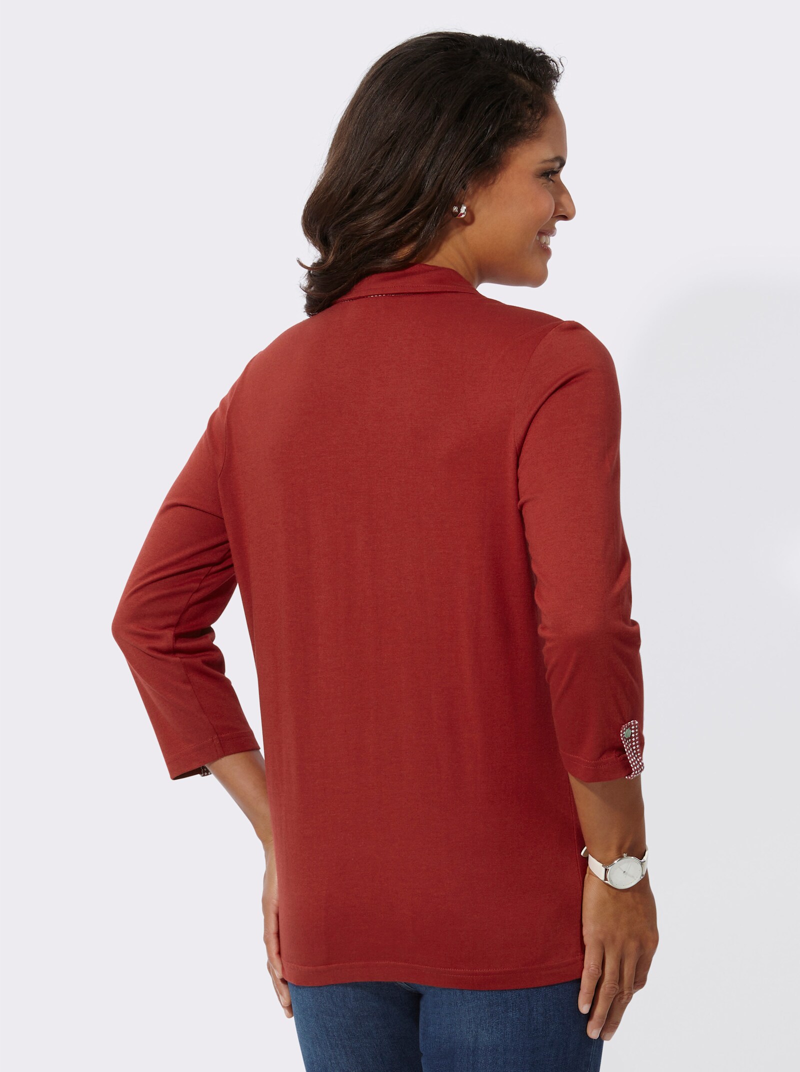 Polokošile s lištou na patentky - třešňová