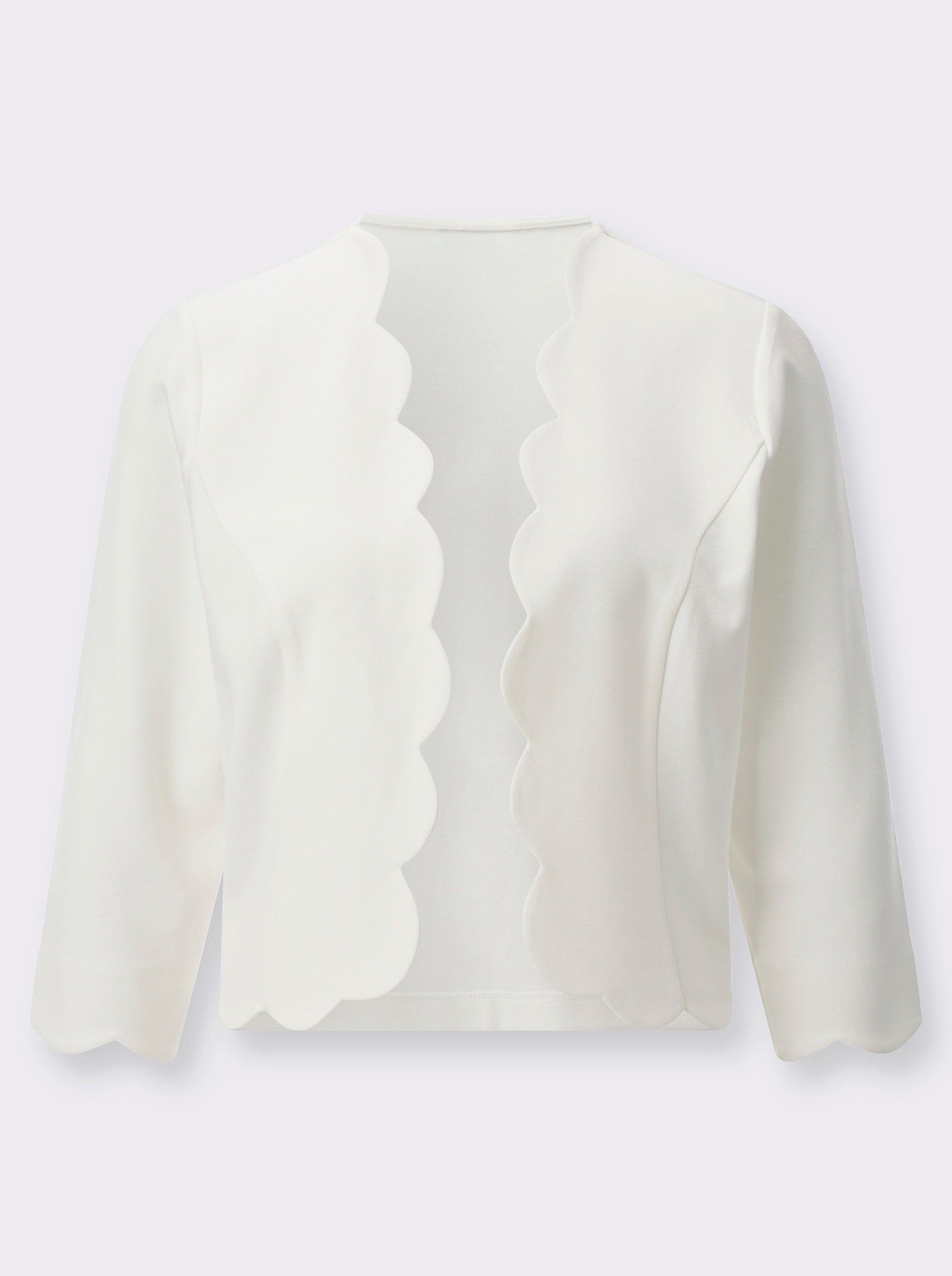 Shirtjacke in offener Form - ecru