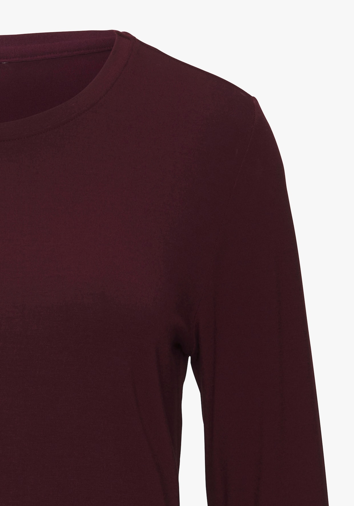 LASCANA Langarmshirt - aubergine, schwarz