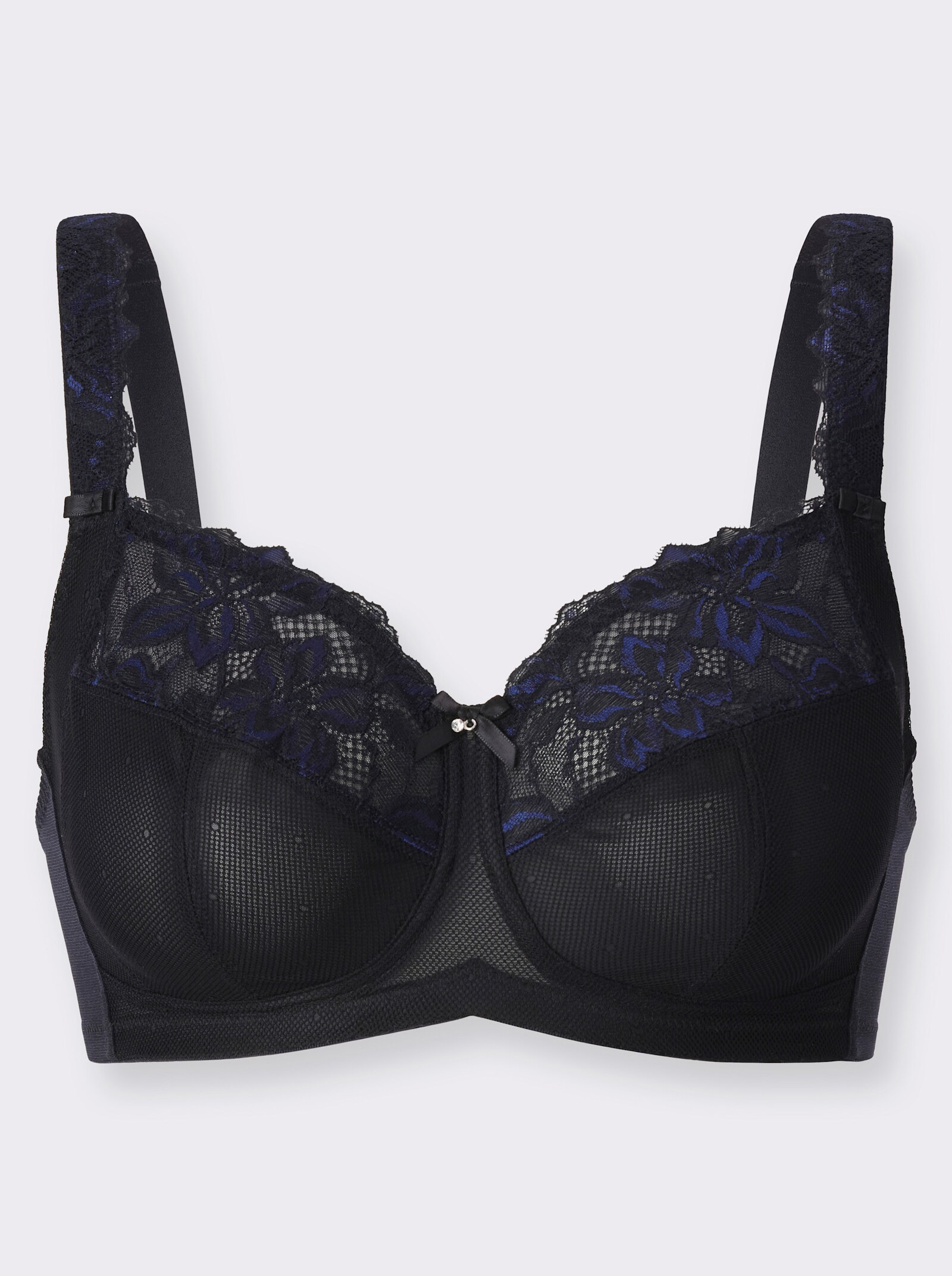 Anita BH ohne Bügel mit 2-farbiger Spitze - schwarz