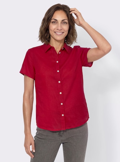 Hemdbluse mit Knopfleiste - rot