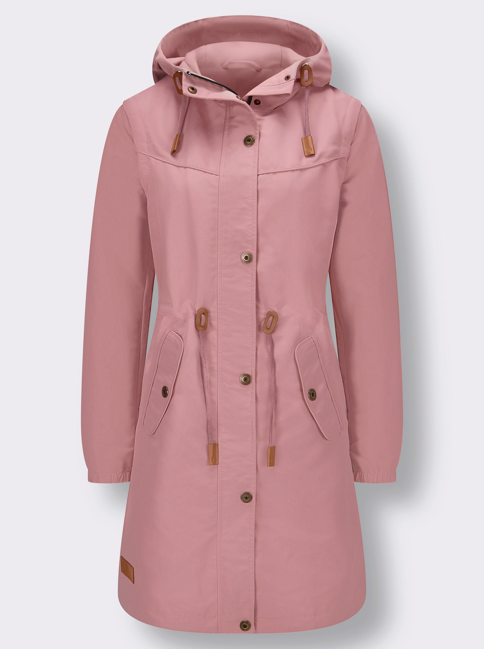 2-in-1-Jacke mit abzippbaren Ärmeln - rosenquarz