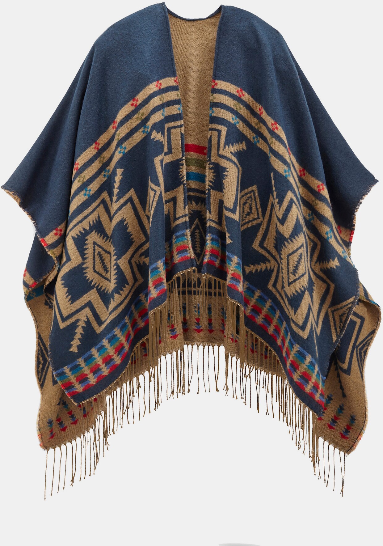 LASCANA XXL-Schal - beige-dunkelblau